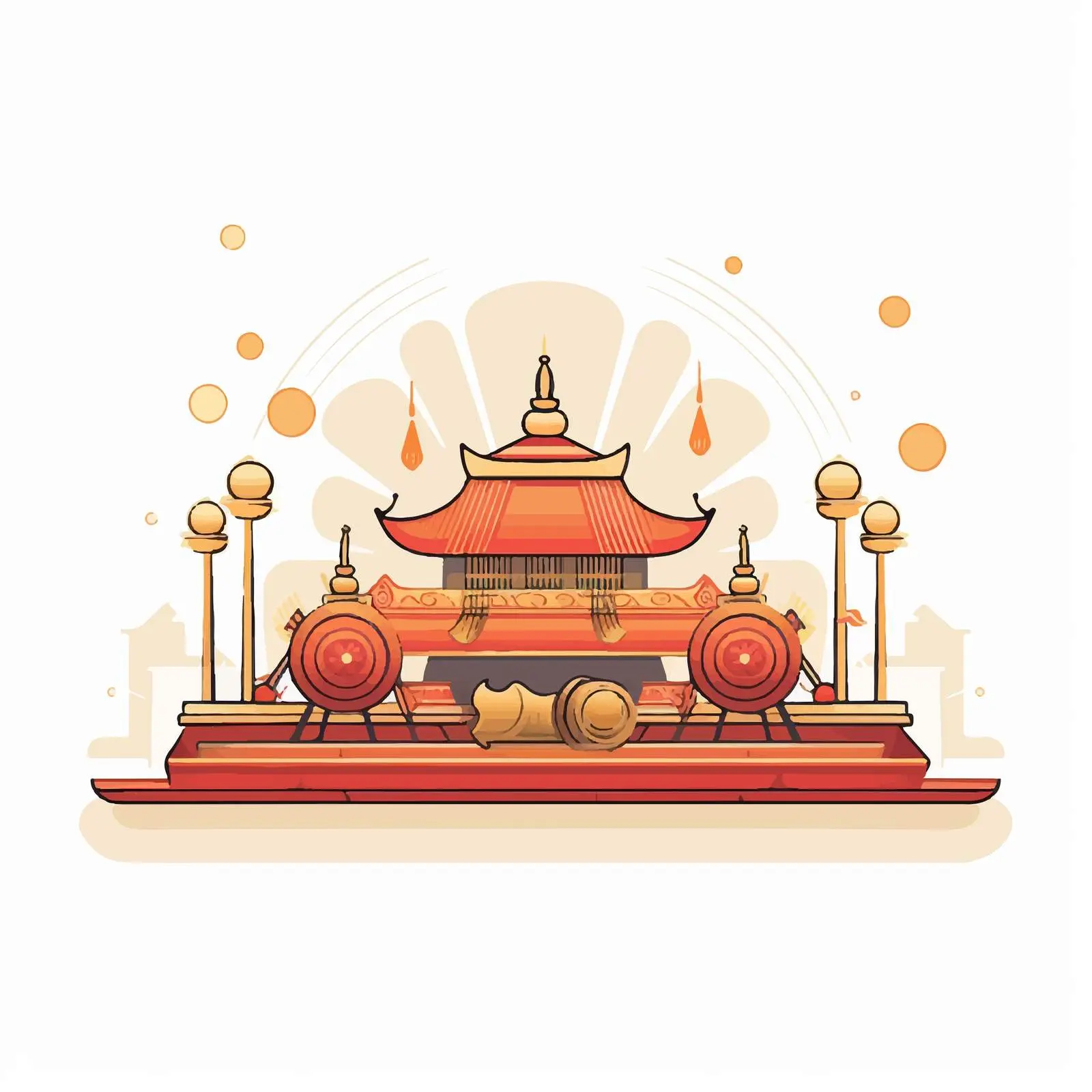 Gamelan Traditional Music Instrument Vector Illustration – free music and art image from Dotvec
