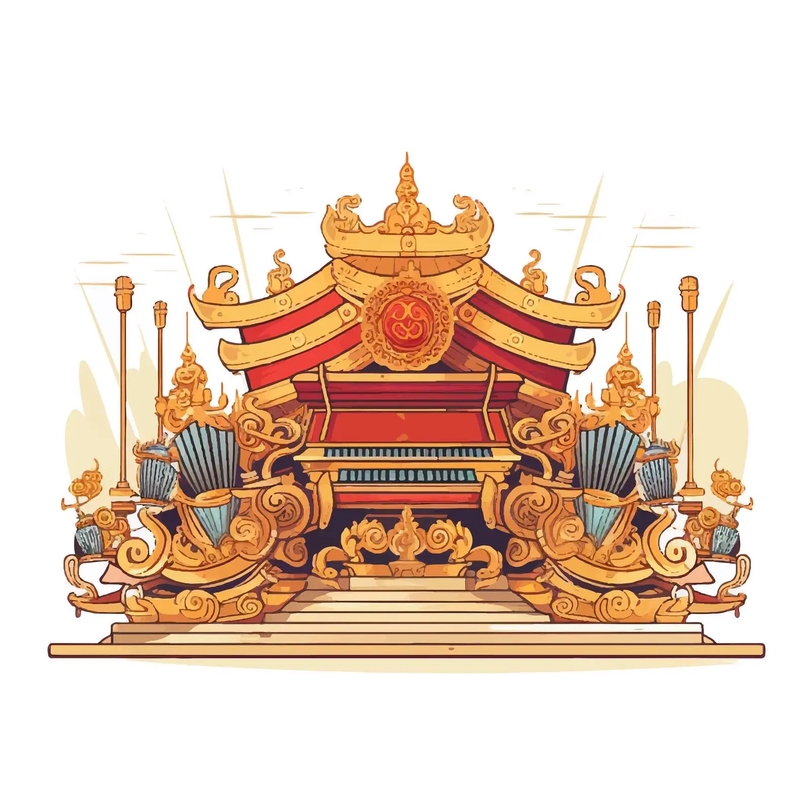 Gamelan Traditional Music Instrument Vector Illustration – free instrument vector image from Dotvec