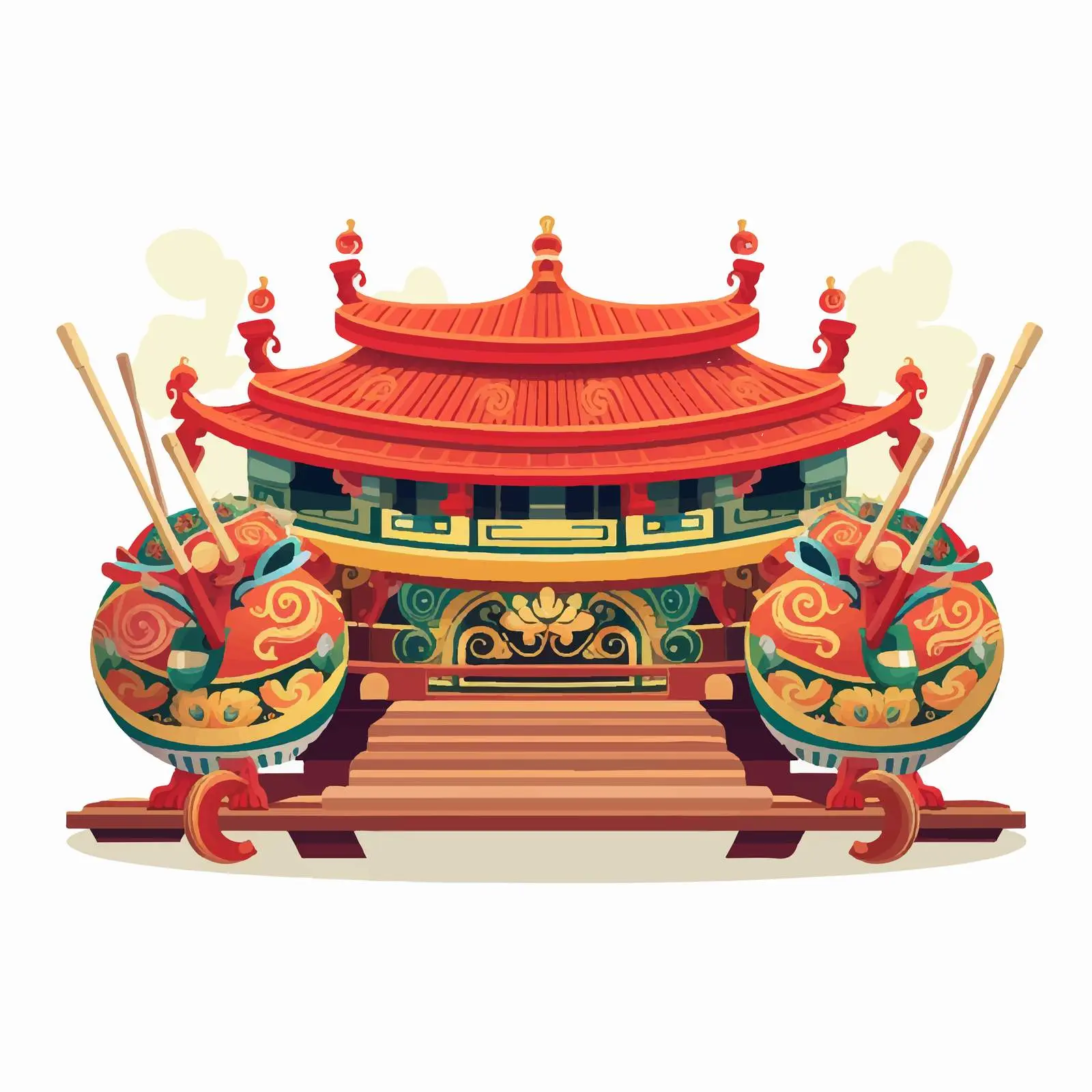 Gamelan Traditional Music Instrumental Vector Illustration — free download from Dotvec