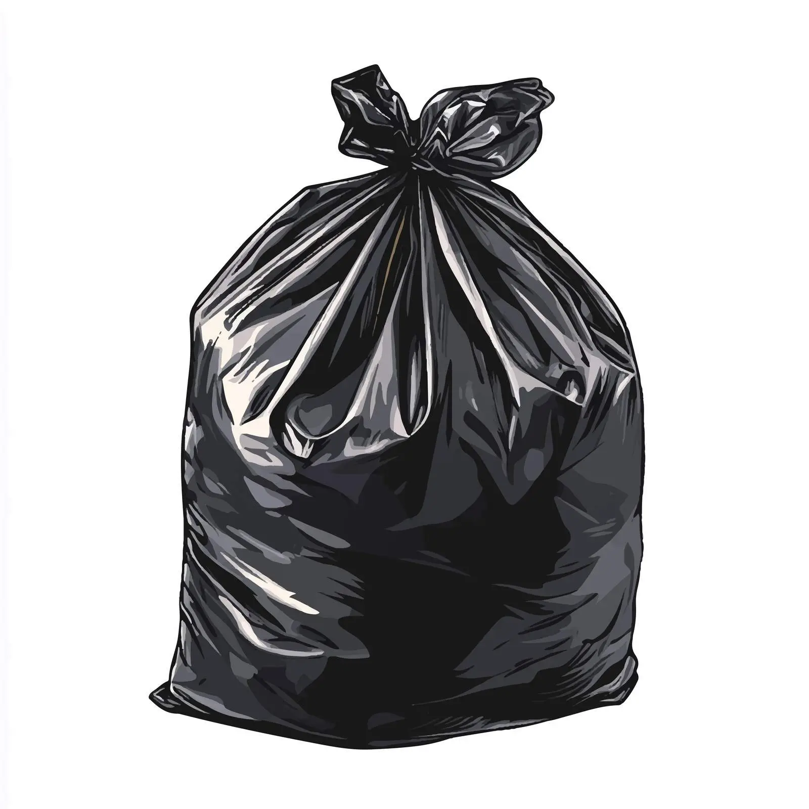 Cartoon Vector of Hand-Drawn Garbage Bag — free download from Dotvec