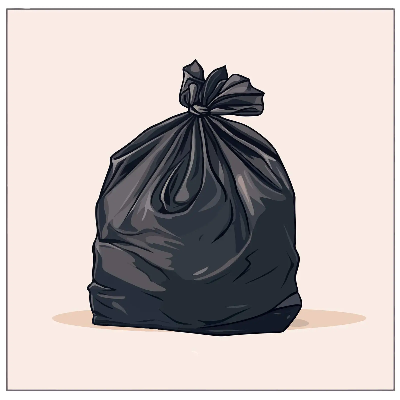 Flat Vector Illustration of Garbage Bag – free trash bag image from Dotvec