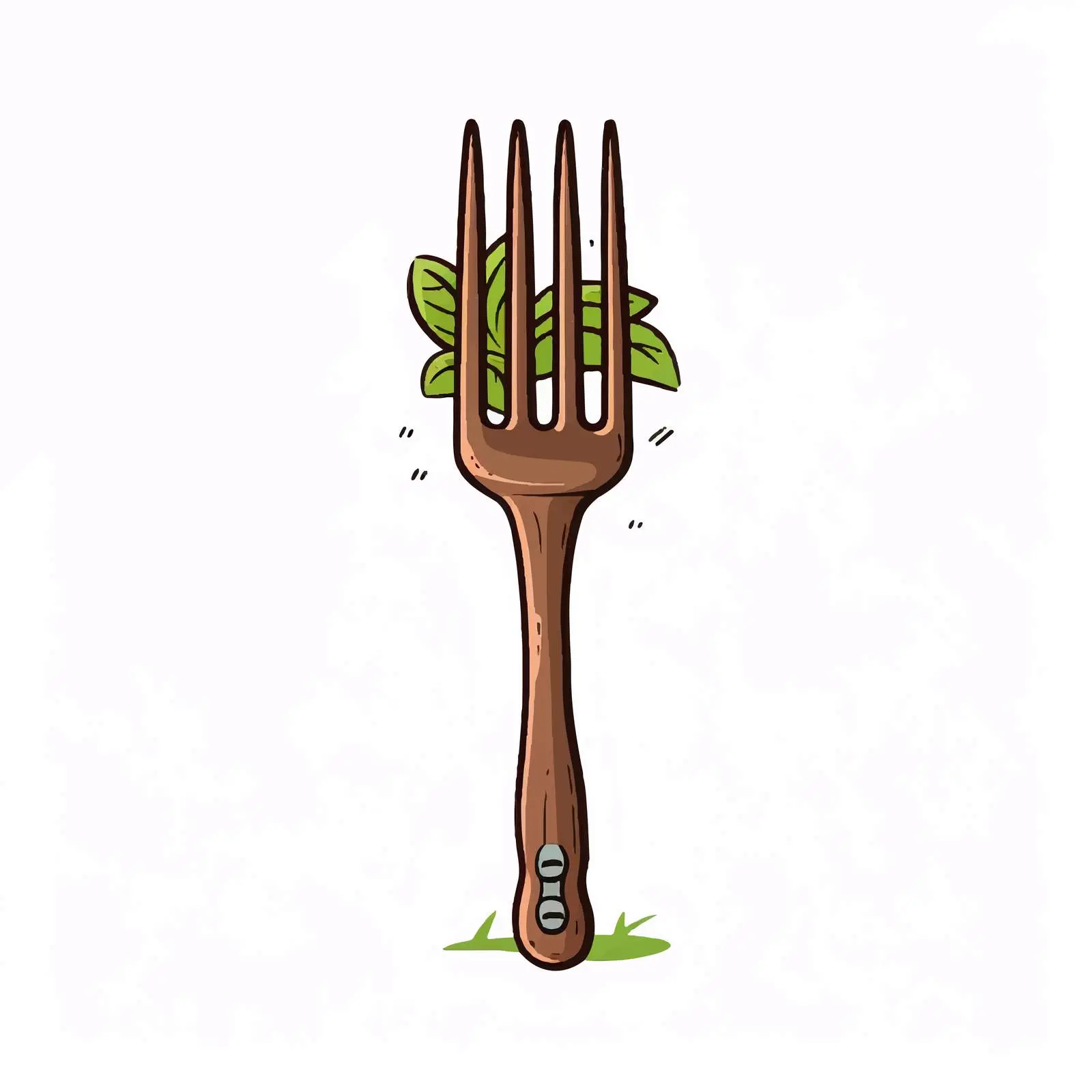 Garden Fork Vector Illustration on White Background — free download from Dotvec