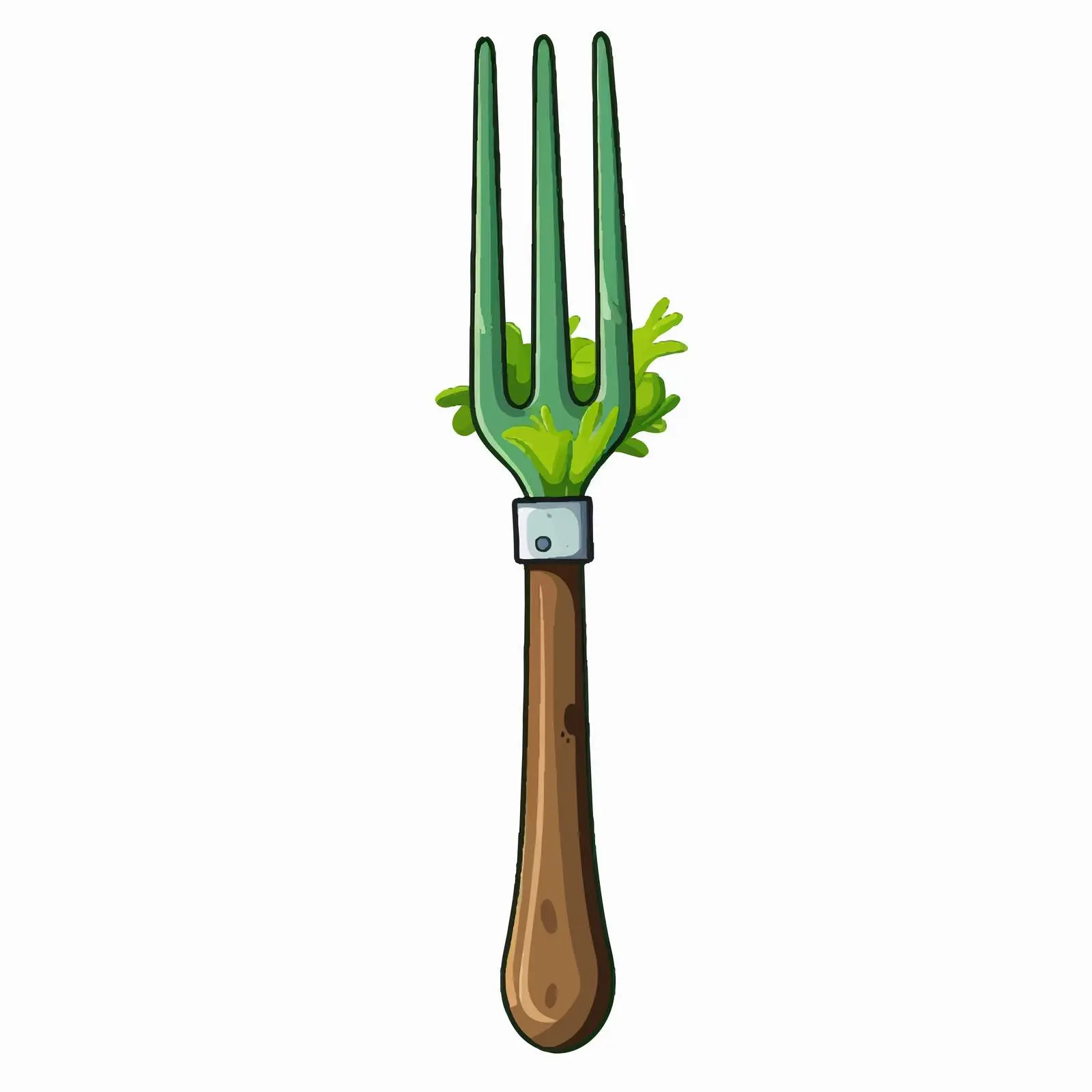 Garden Fork Vector Illustration on White Background — free download from Dotvec