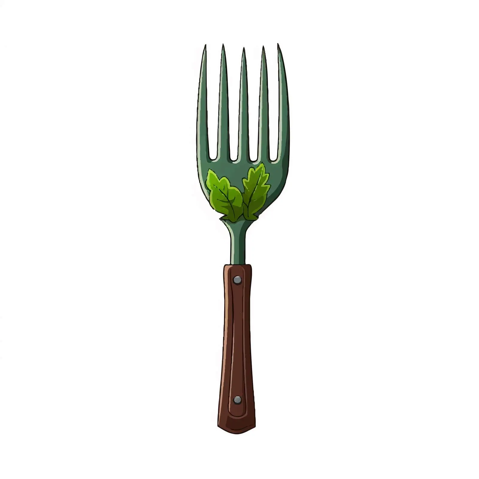 Garden Fork Vector Illustration on White Background — free download from Dotvec