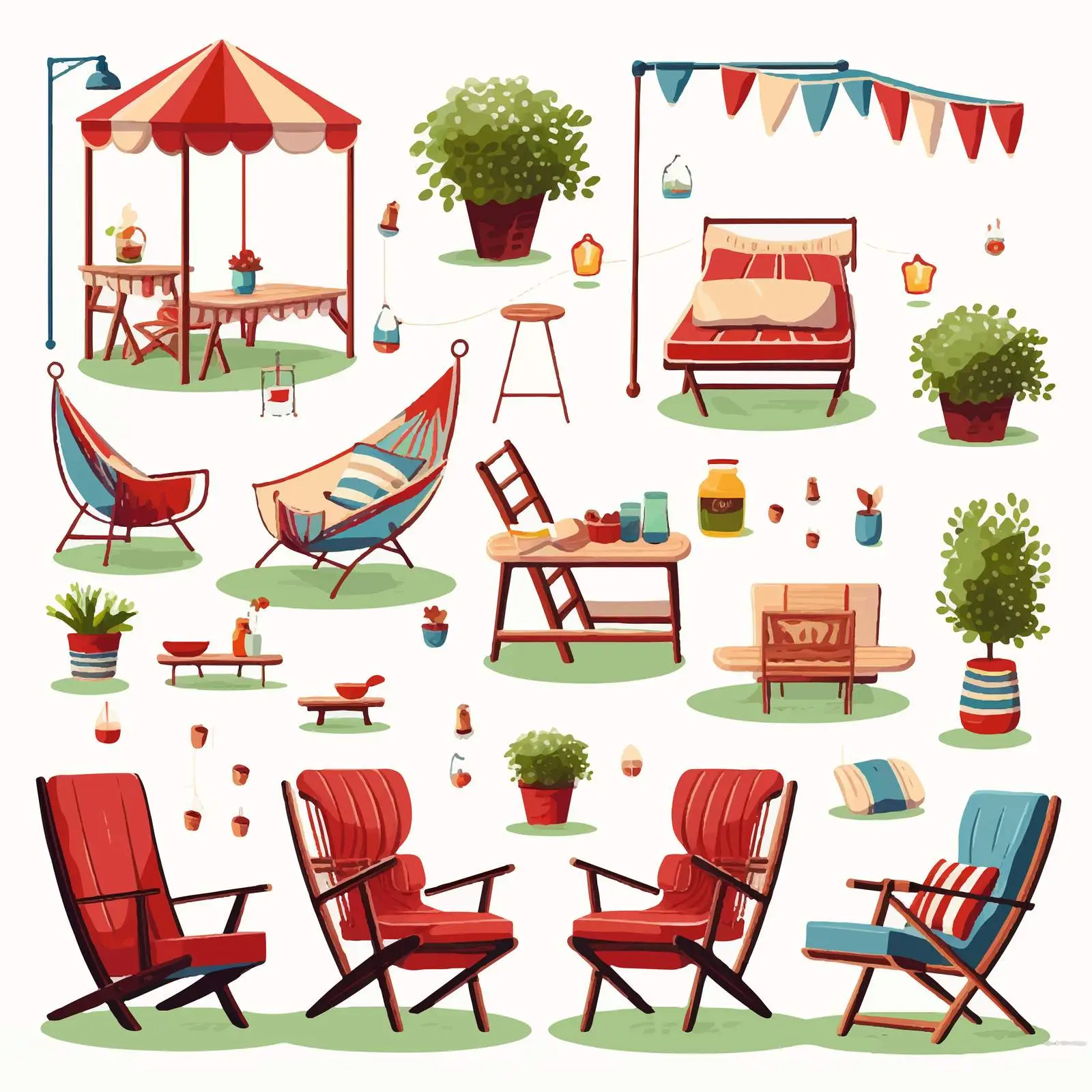 Cozy Outdoor Garden Furniture Set — free download from Dotvec