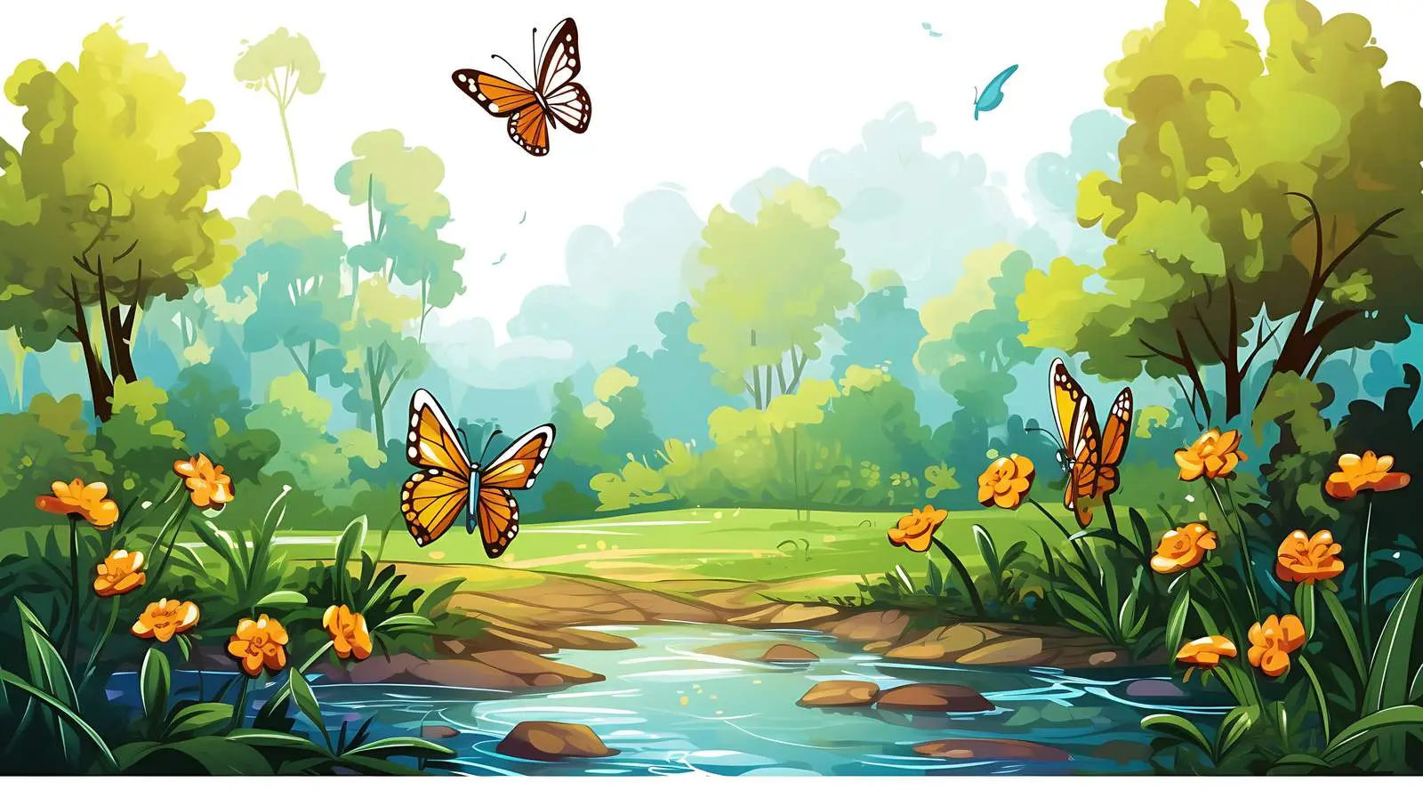 Enchanting Butterfly Chase in Garden Park — free download from Dotvec