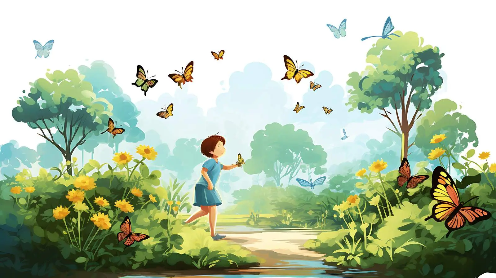 Tranquil Garden Park Scene — free download from Dotvec