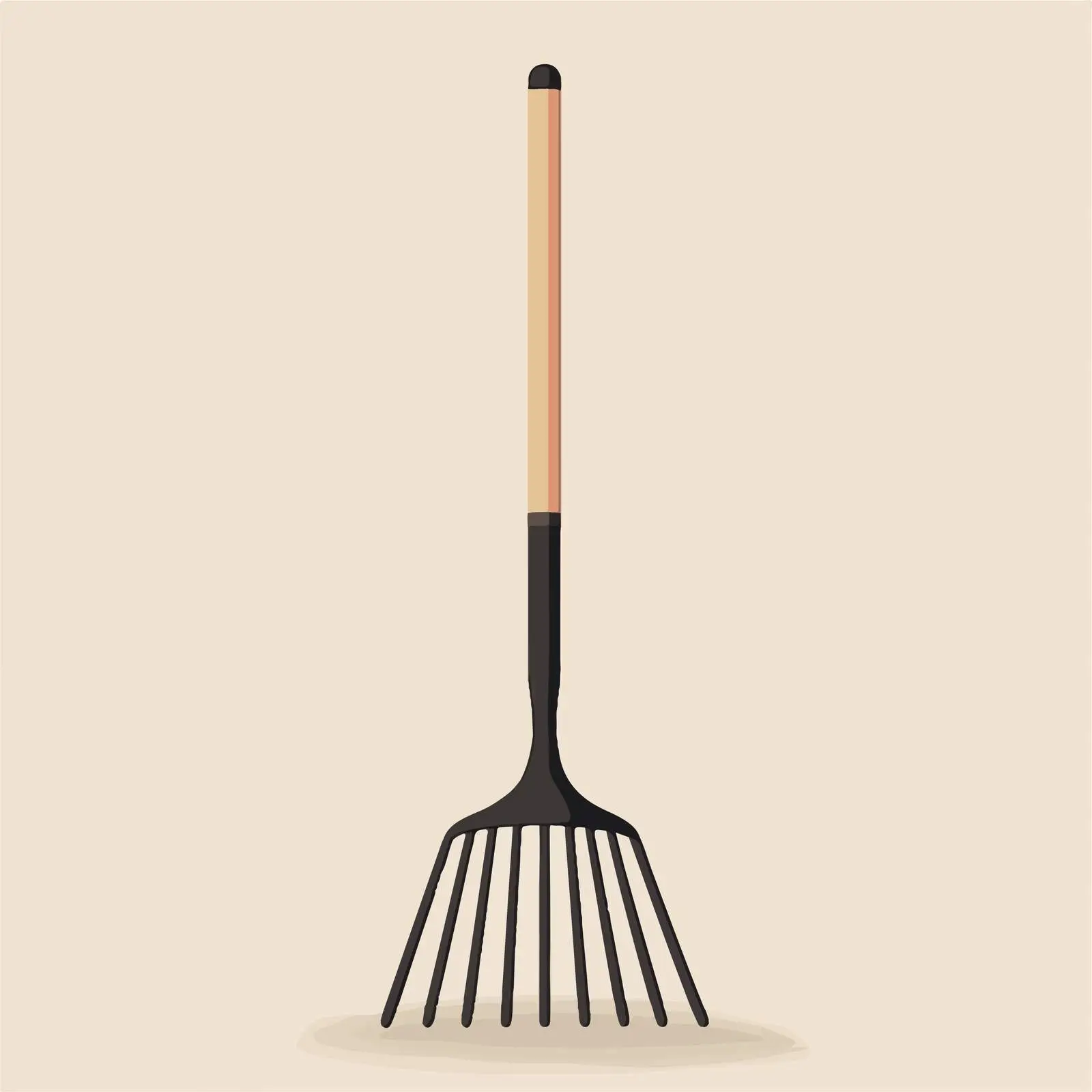 Flat Vector Illustration of Garden Rake — free download from Dotvec