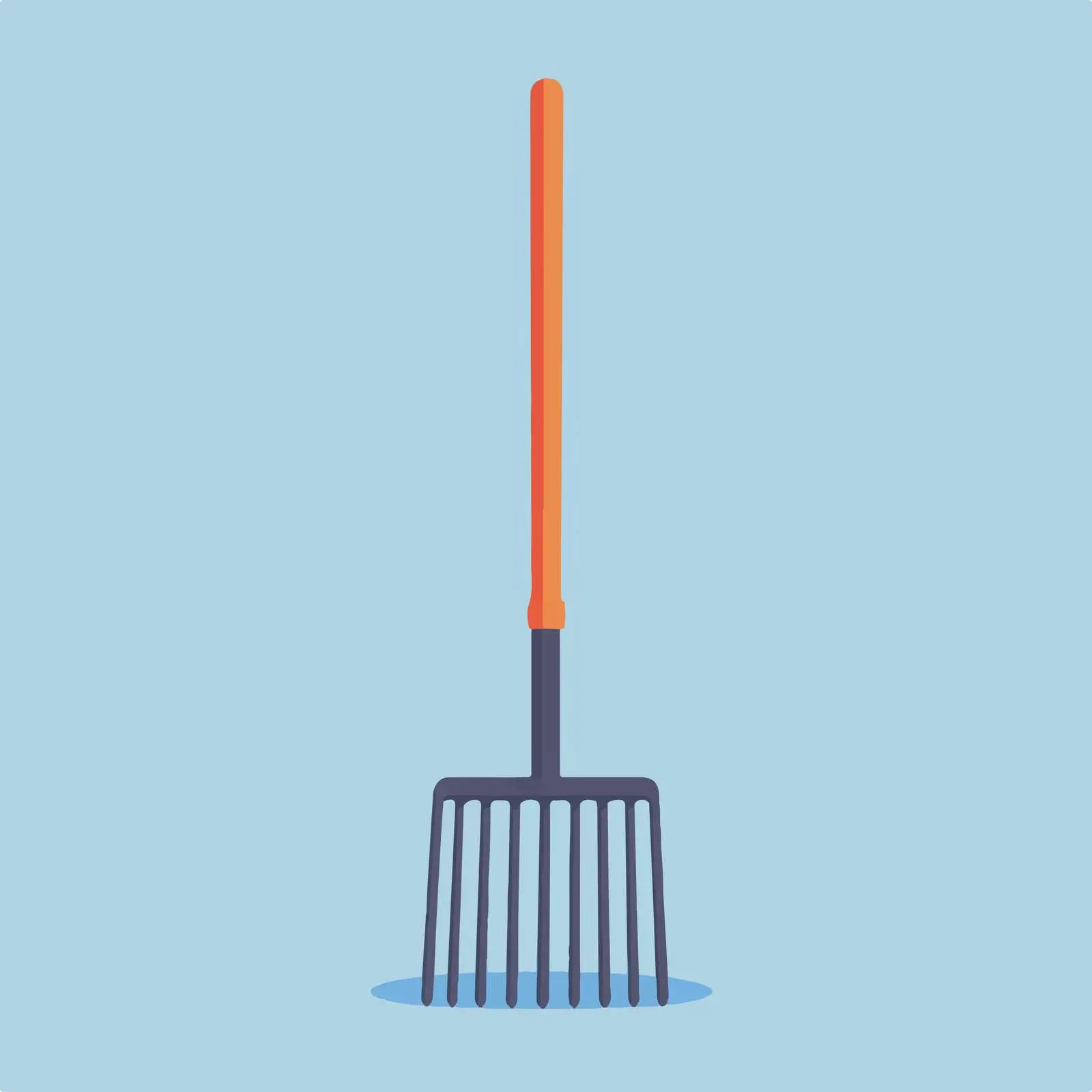 Flat Vector Illustration of Garden Rake — free download from Dotvec