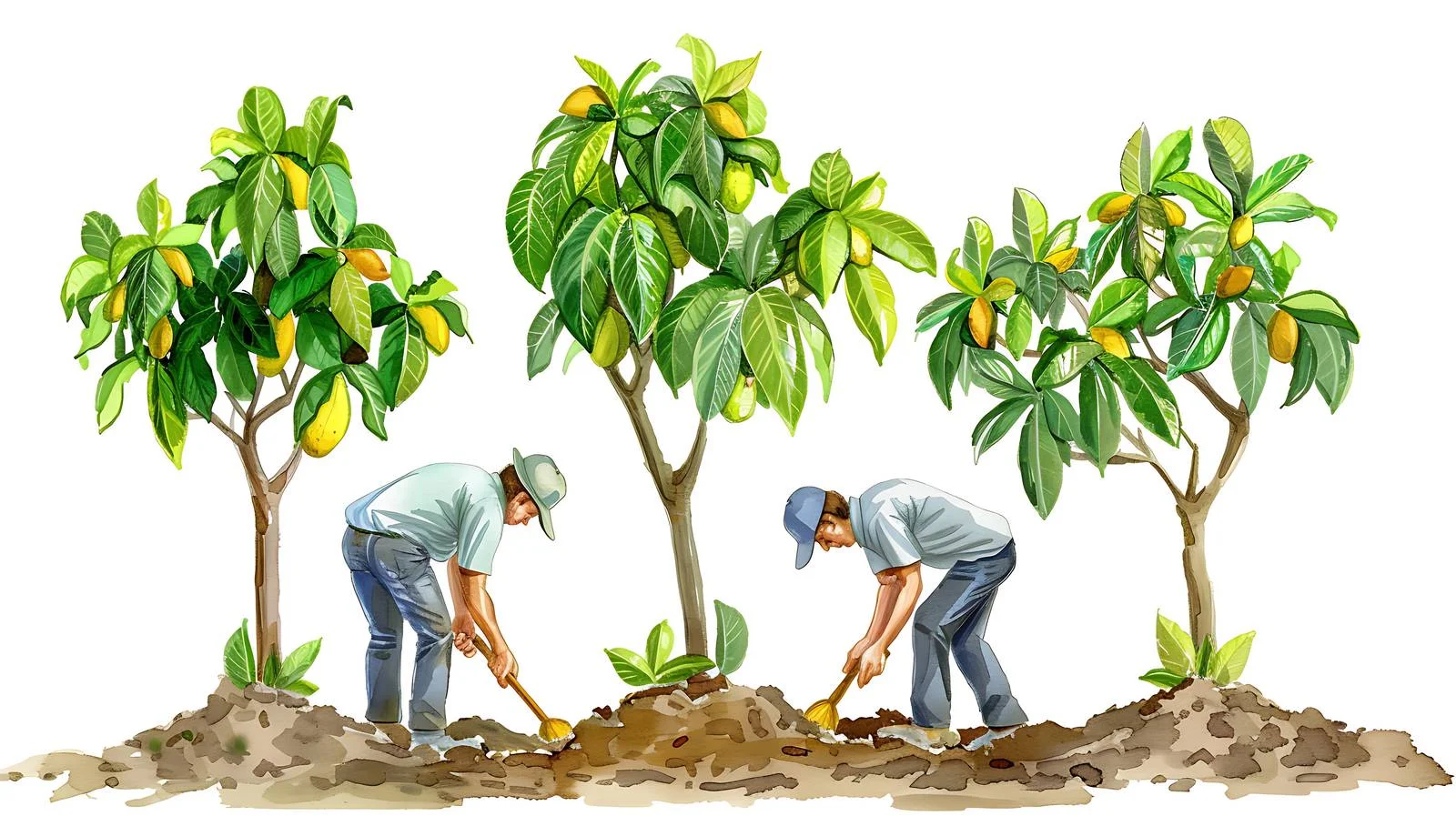 Mango Tree Planting Process — free download from Dotvec