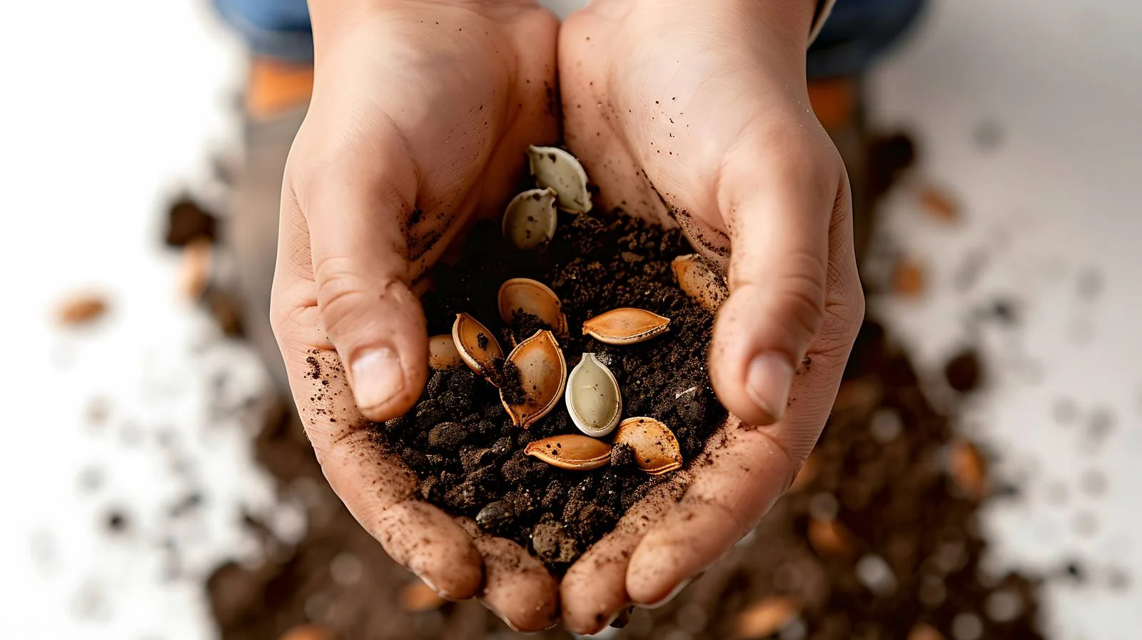 Gardeners with Pumpkin Seeds Preparation — free download from Dotvec