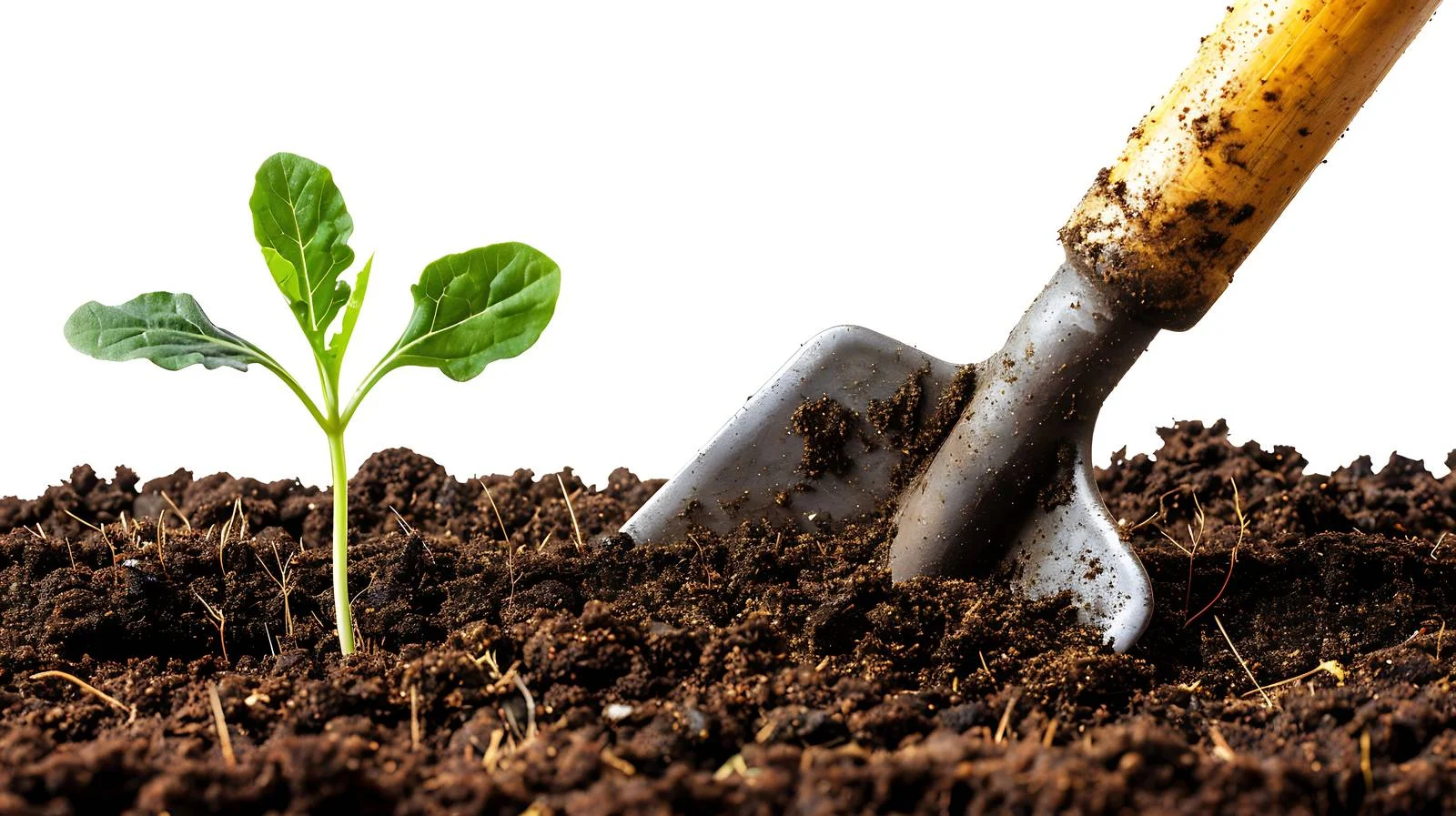 Gardeners Use Hoe for Soil Preparation — free download from Dotvec