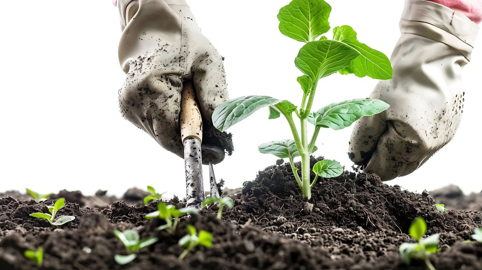 Gardening with Hoe for Soil Preparation – free cultivating image from Dotvec