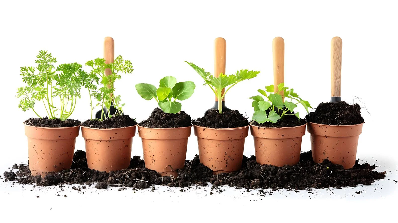 Gardeners Spread Soil in Long Pots — free download from Dotvec