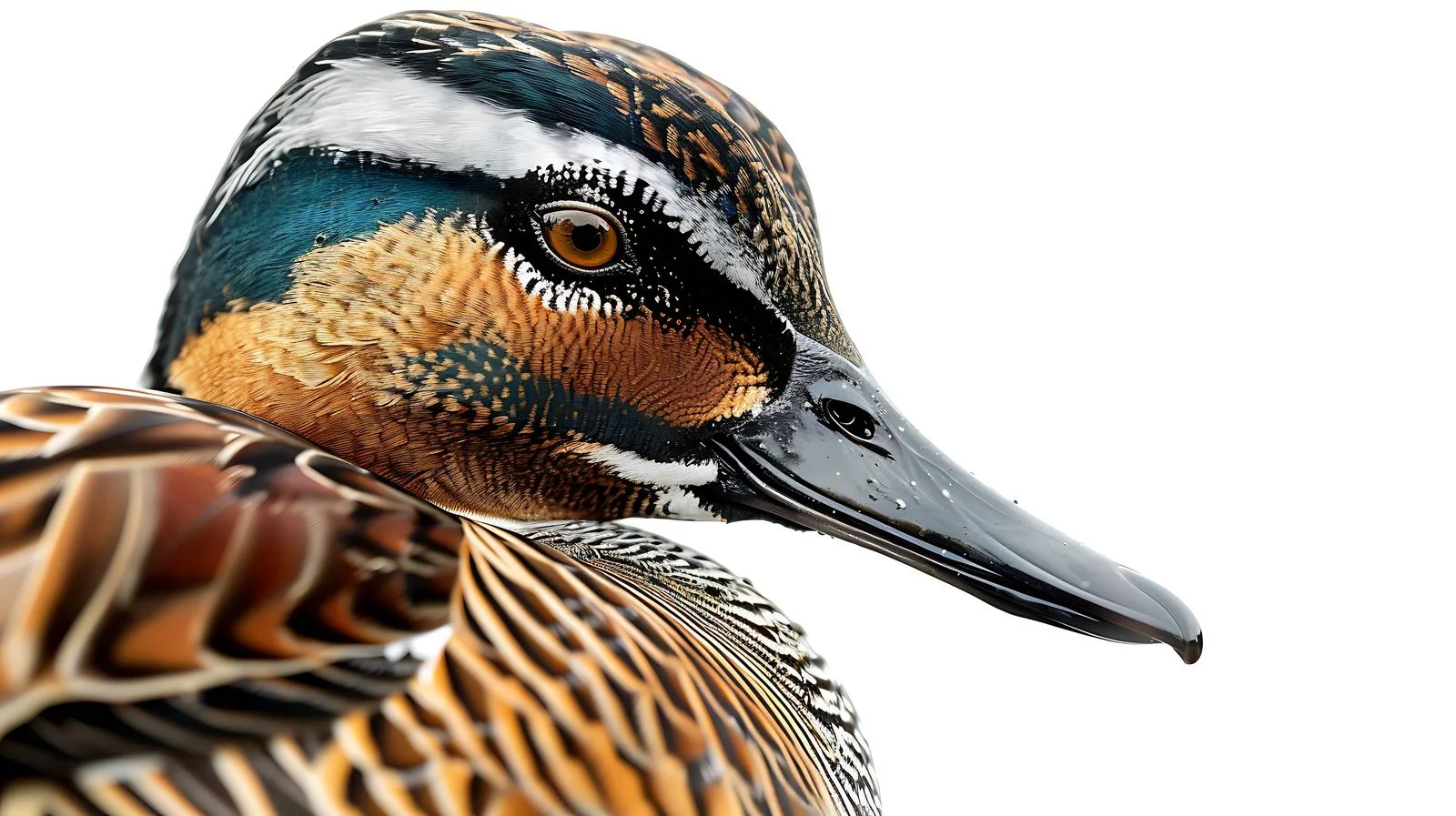 Male Garganey Bird Close-Up Portrait — free download from Dotvec