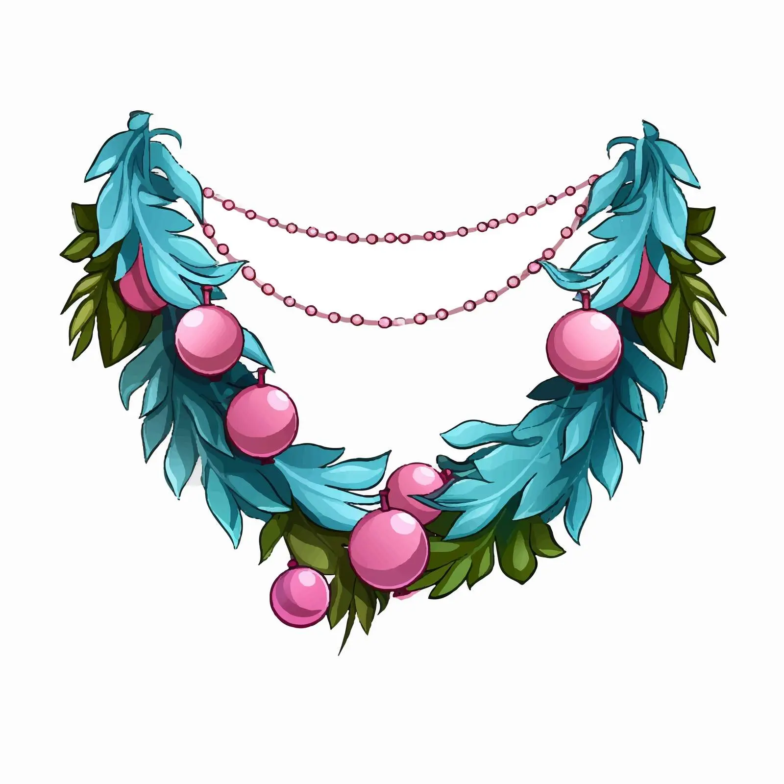 Cartoon Garland Decoration Vector Illustration — free download from Dotvec