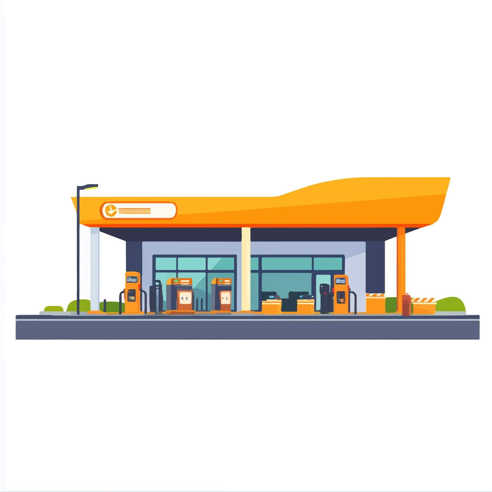 Gas and Petrol Station Building Exterior — free download from Dotvec
