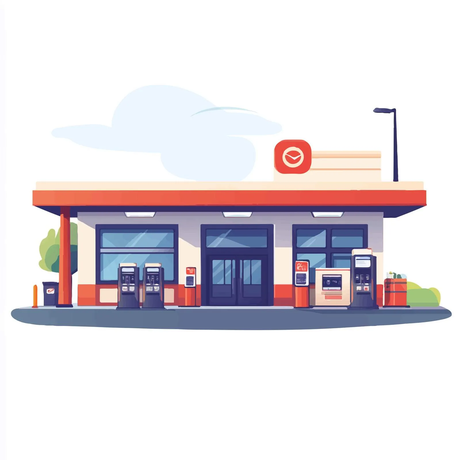 Gas and Petrol Station Exterior Design — free download from Dotvec