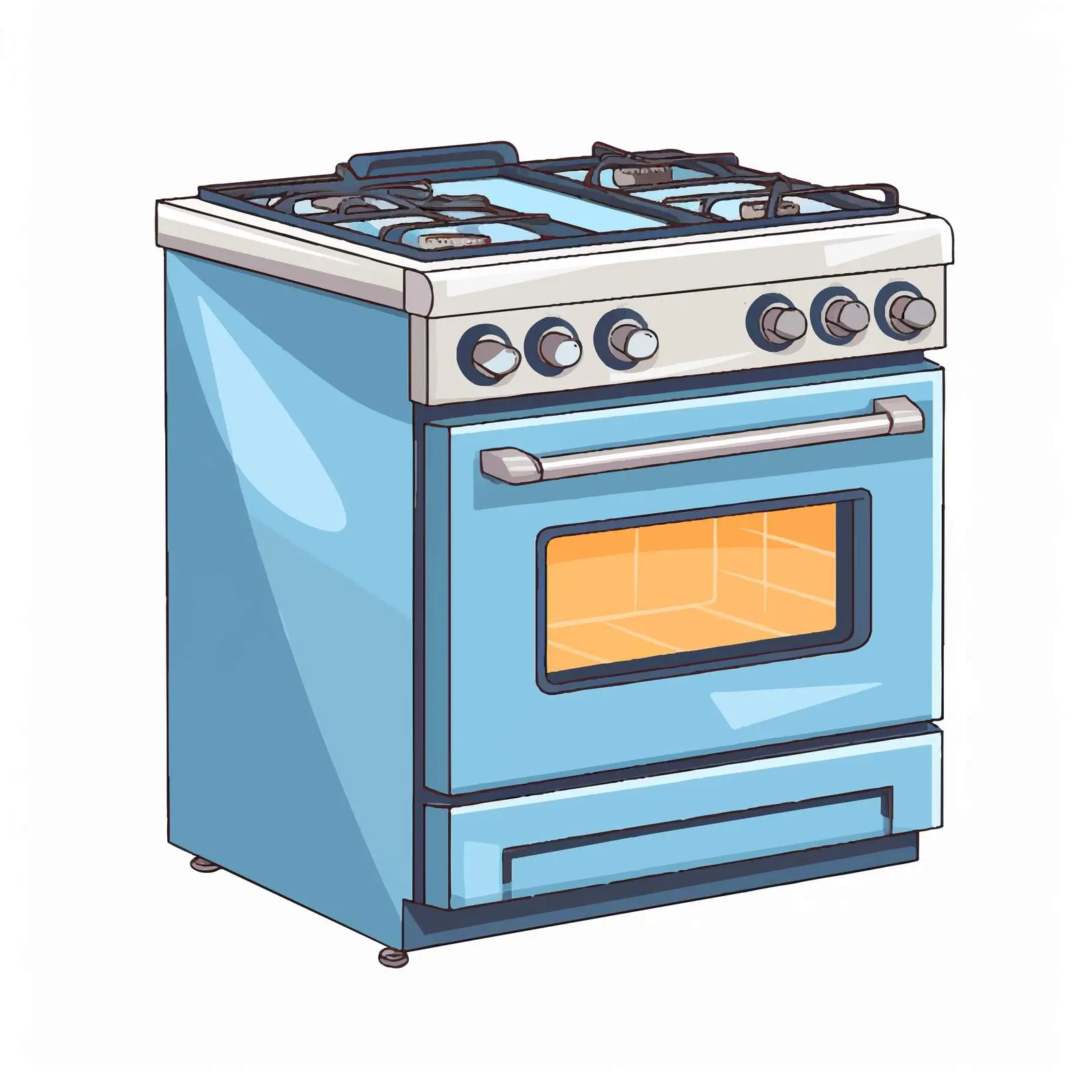 Cartoon Gas Stove Vector Illustration – free stove image from Dotvec