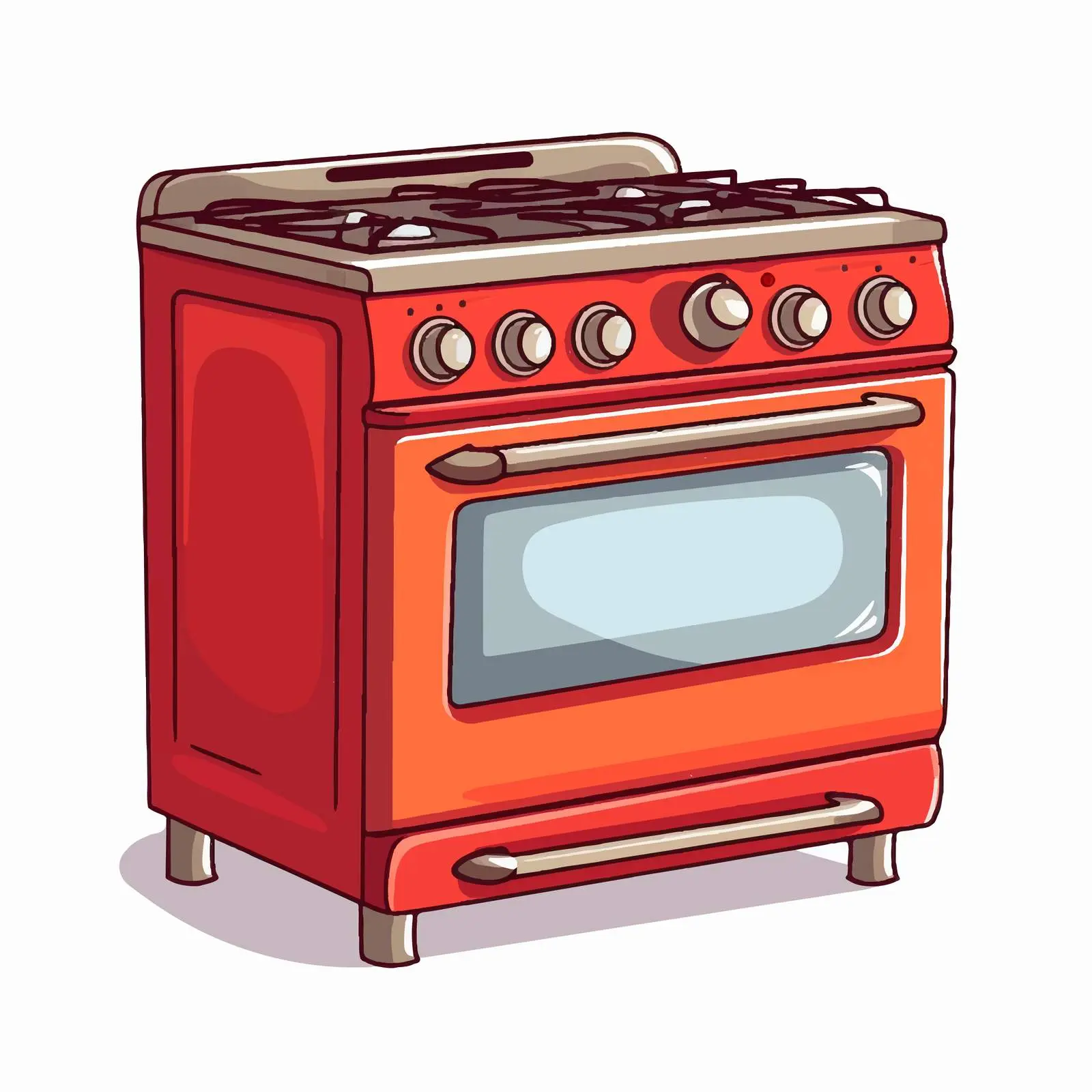 Cartoon Gas Stove Vector Illustration — free download from Dotvec