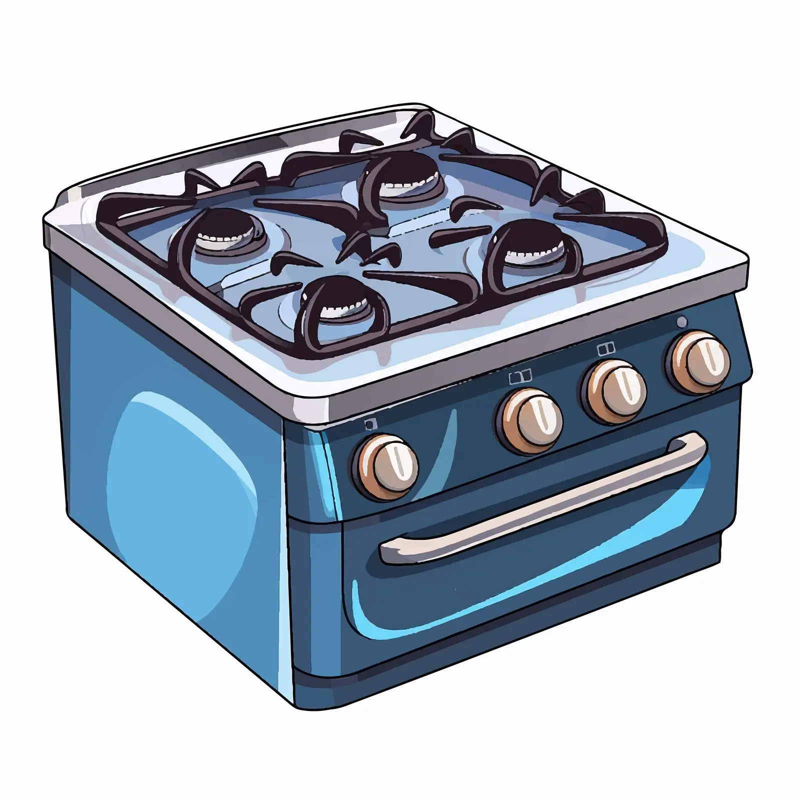Cartoon Gas Stove Vector Illustration — free download from Dotvec