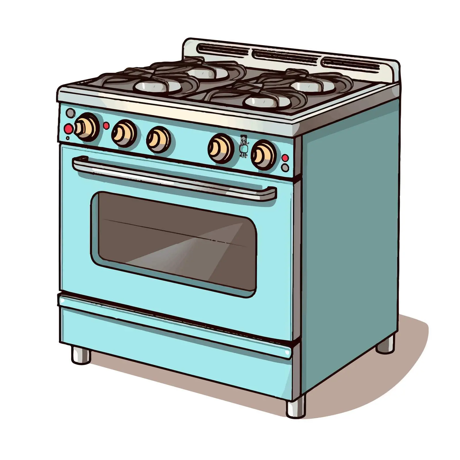 Cartoon Gas Stove Vector Illustration – free burner image from Dotvec