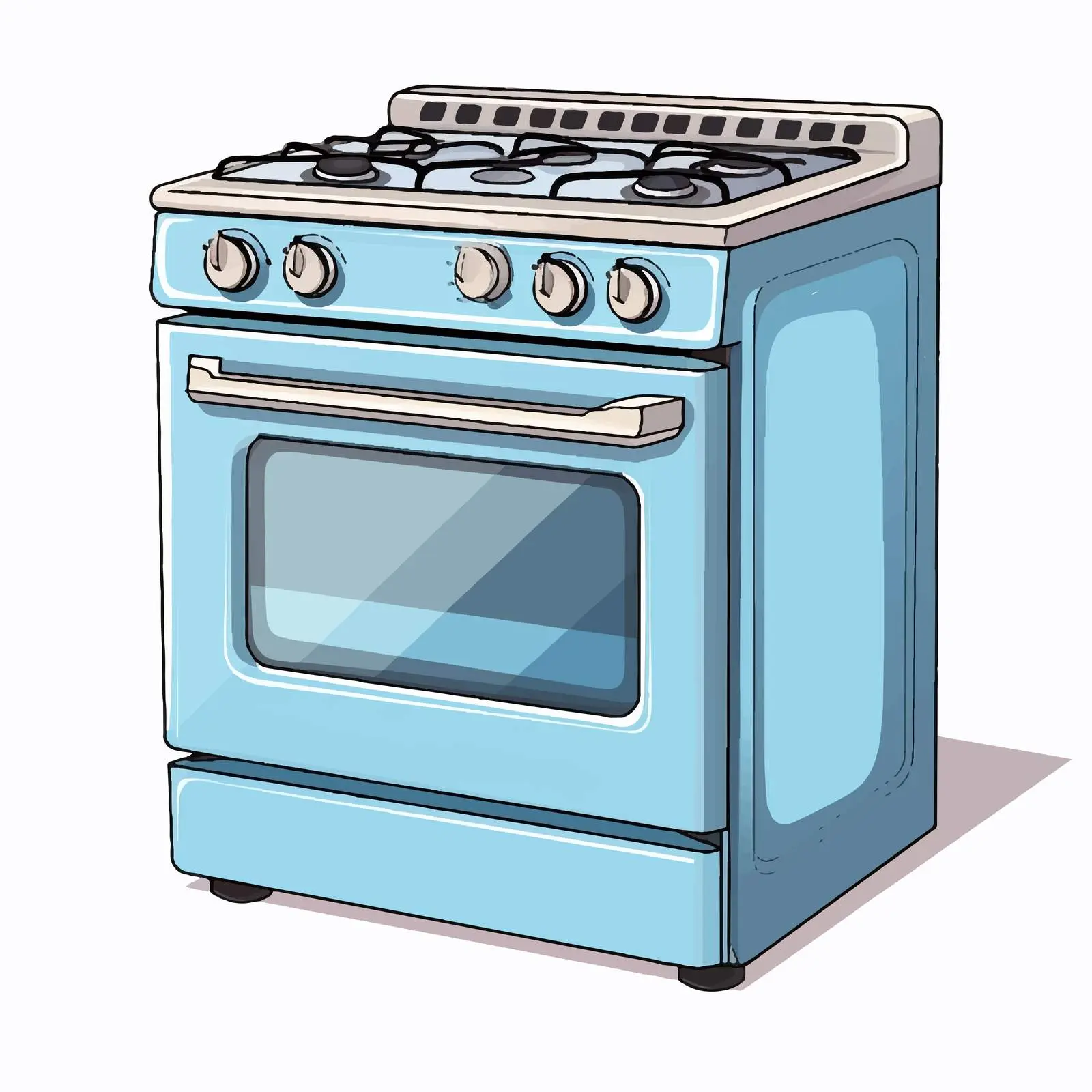 Cartoon Gas Stove Vector Illustration – free burner image from Dotvec