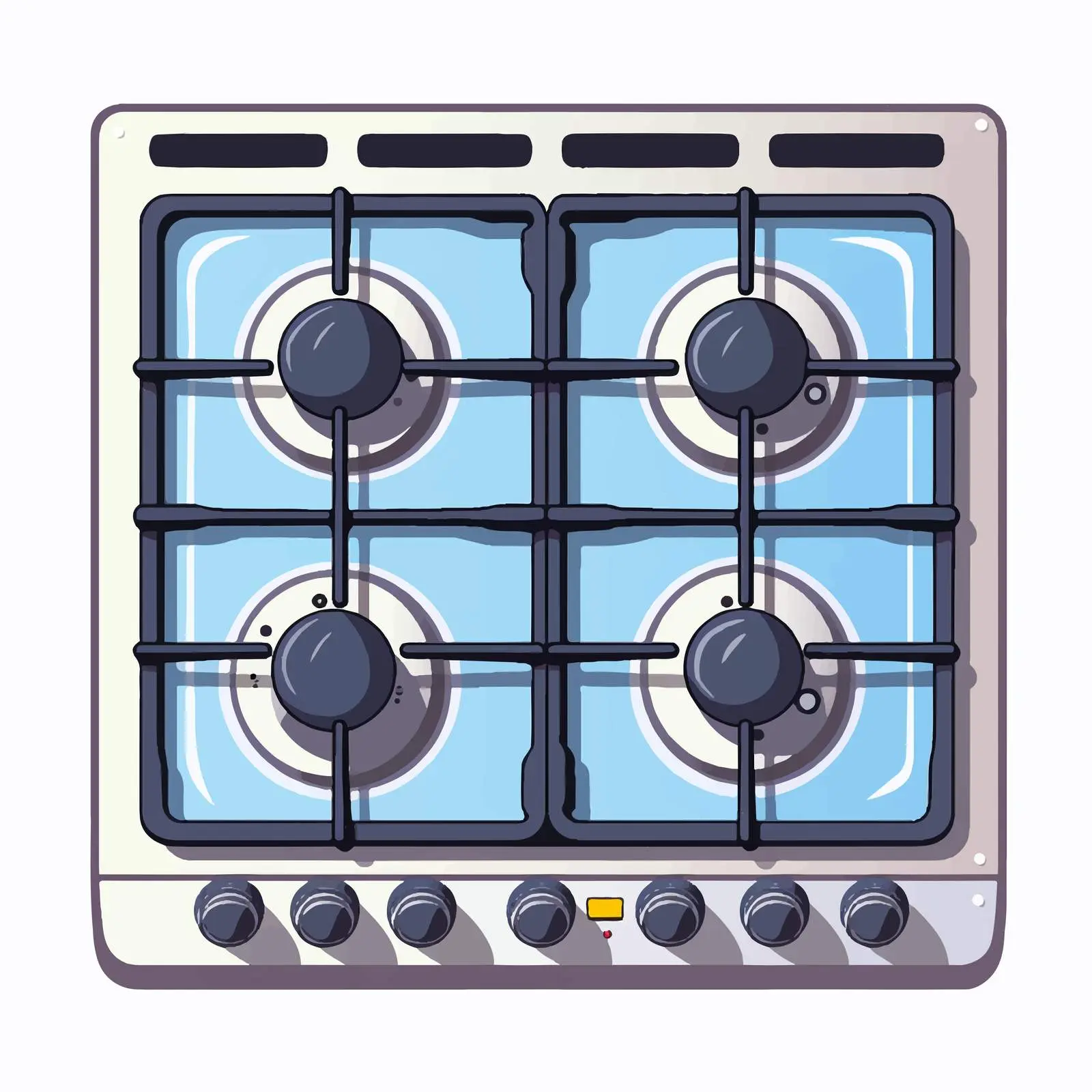 Vector Illustration of Gas Stove on White Background – free culinary tool image from Dotvec