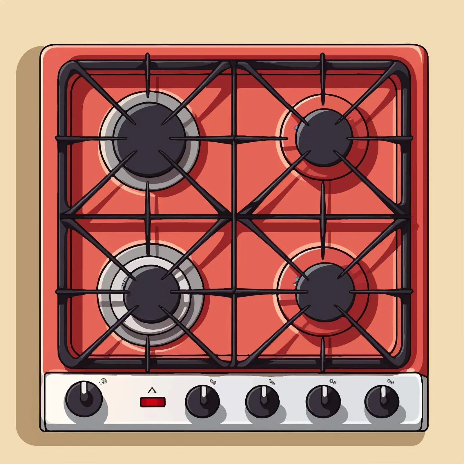 Vector Illustration of Gas Stove on White Background – free culinary tool image from Dotvec
