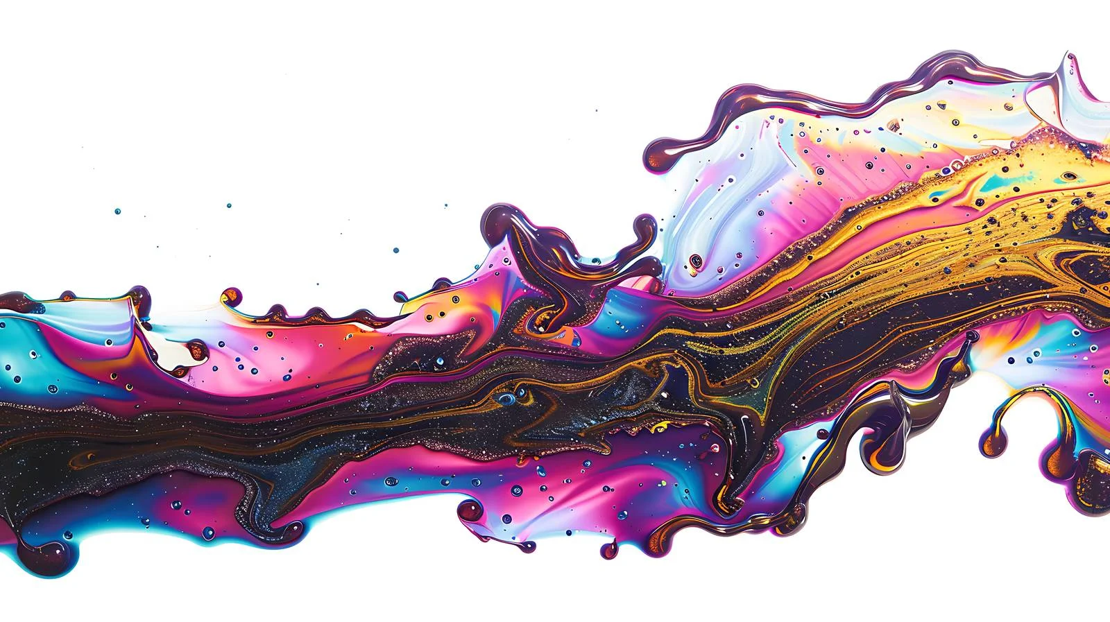 Vibrant Oil Spills on the Asphalt — free download from Dotvec