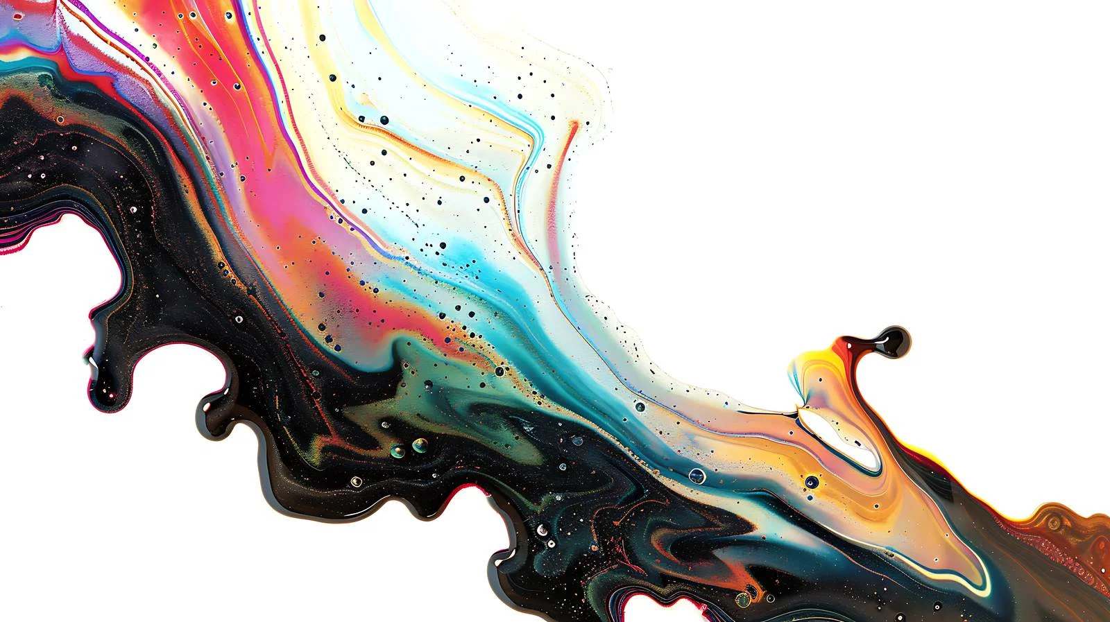 Flowing Gasoline Creates Iridescent Patterns — free download from Dotvec