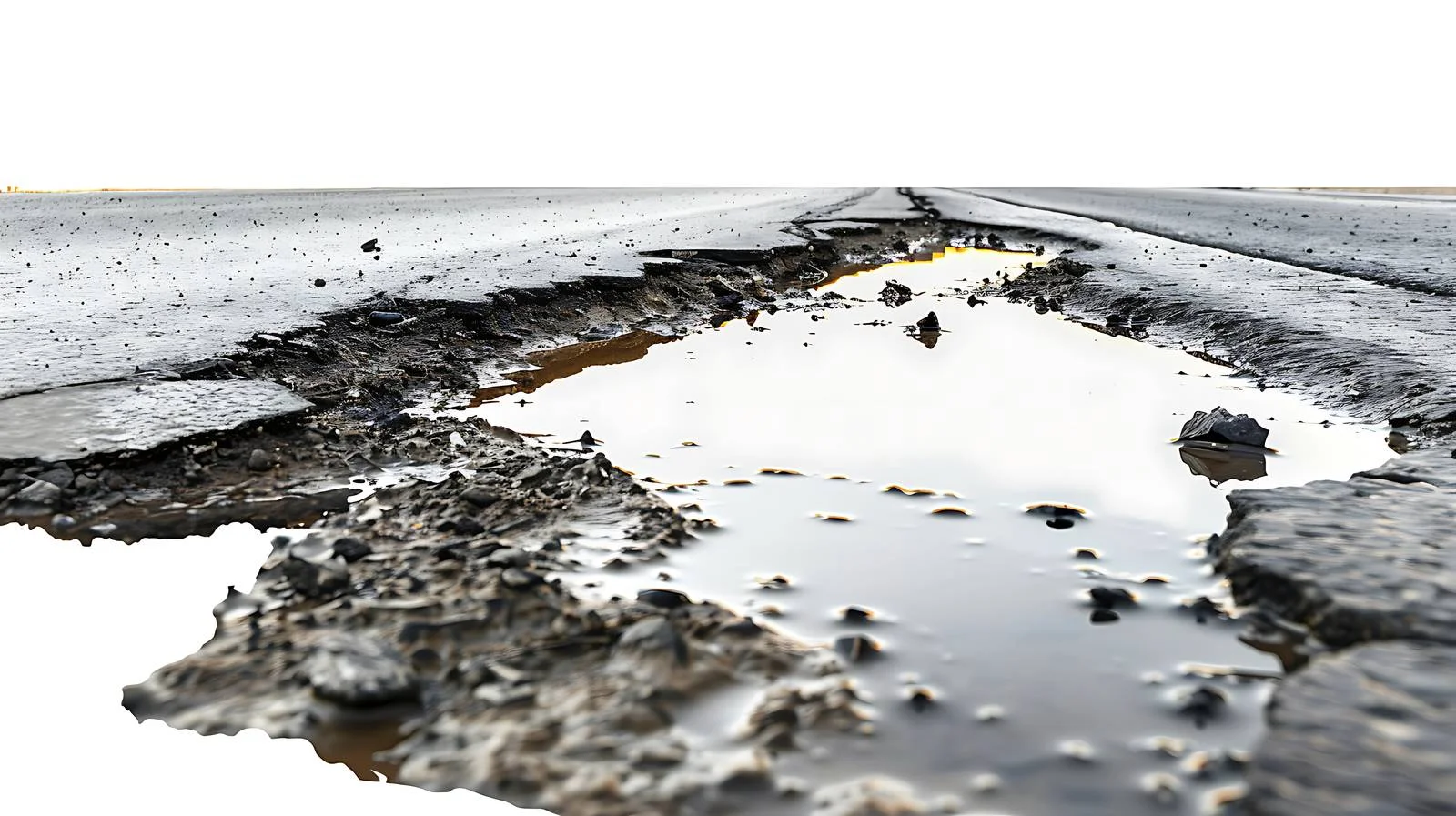 Petrol or oil spill on rural road — free download from Dotvec