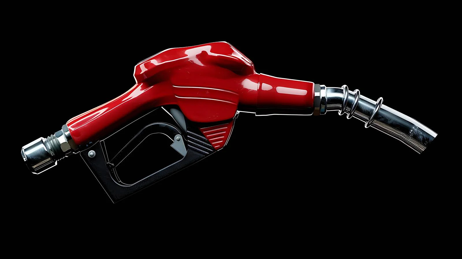 Red vinyl covered gasoline pump nozzle — free download from Dotvec