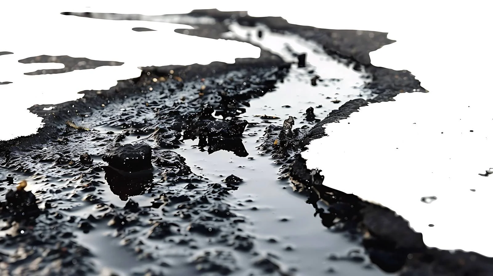 Spilled gasoline creating stains on asphalt — free download from Dotvec