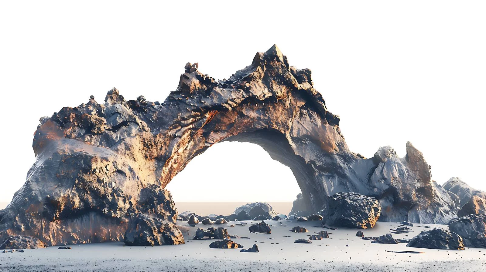 Majestic Gatklettur Arch at Iceland Sunrise — free download from Dotvec