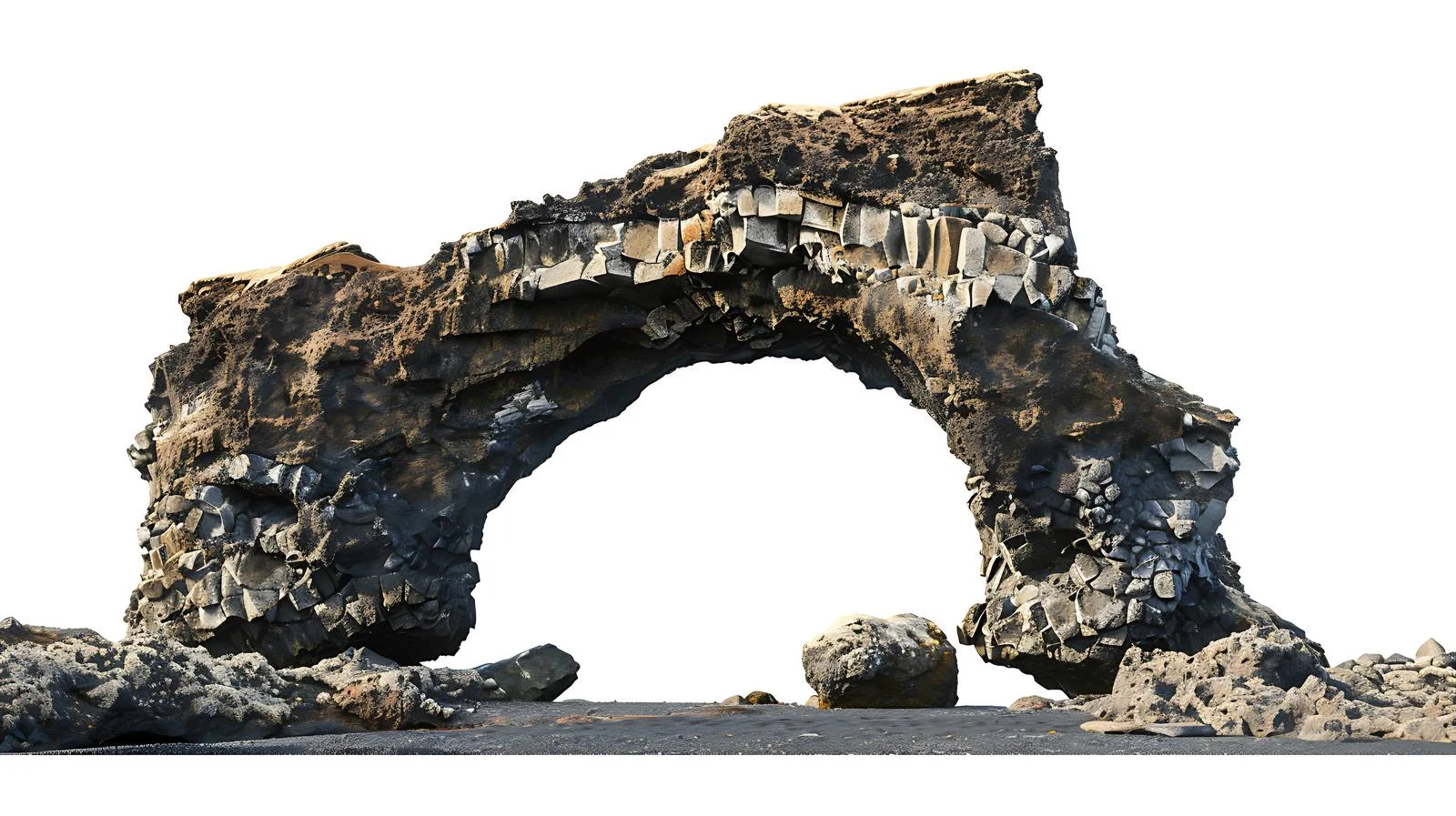 Majestic Gatklettur Arch at Icelandic Sunrise — free download from Dotvec