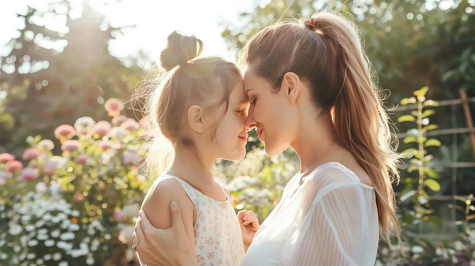 Loving Family Moment in Garden — free download from Dotvec