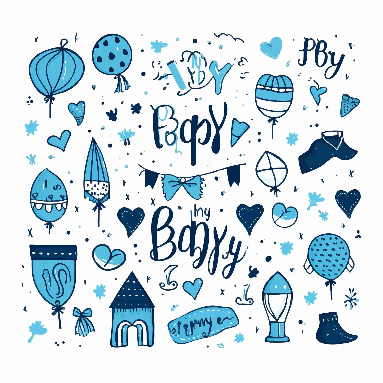 Gender Reveal Baby Birthday Card Design — free download from Dotvec