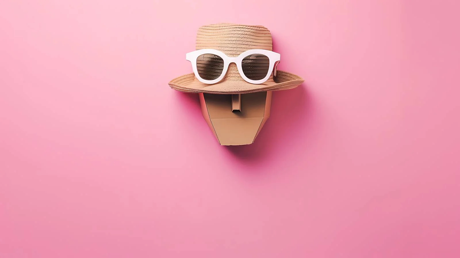 Elegant Cardboard Hat and Sunglasses Portrait — free download from Dotvec