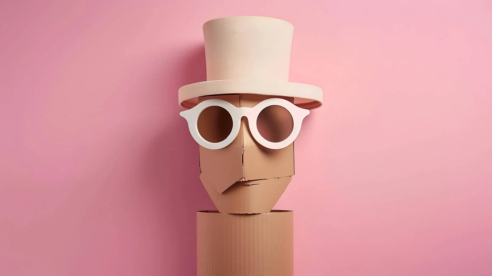 Elegant Cardboard Hat and Sunglasses Portrait — free download from Dotvec