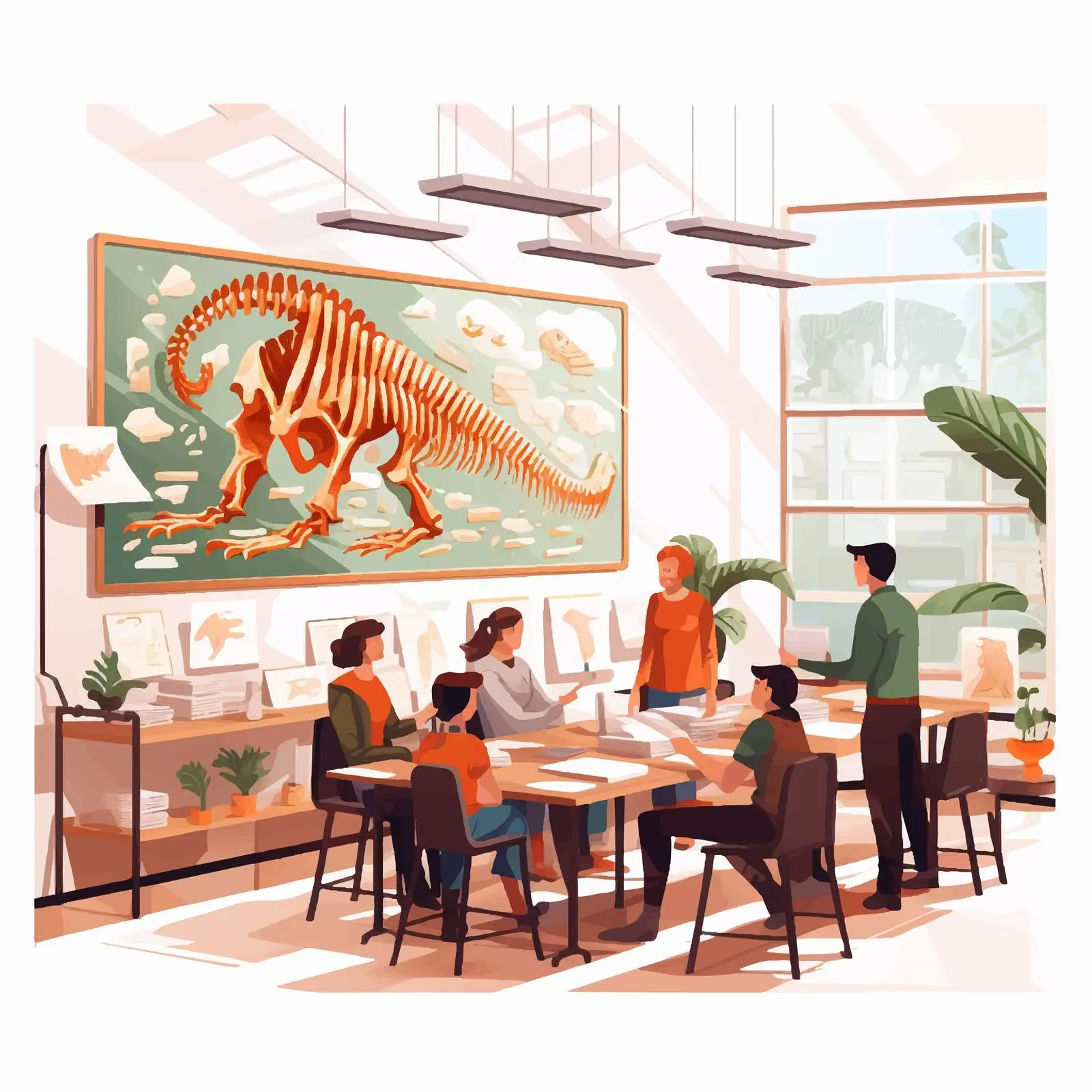 Geology and Paleontology Educational Vector Illustration — free download from Dotvec