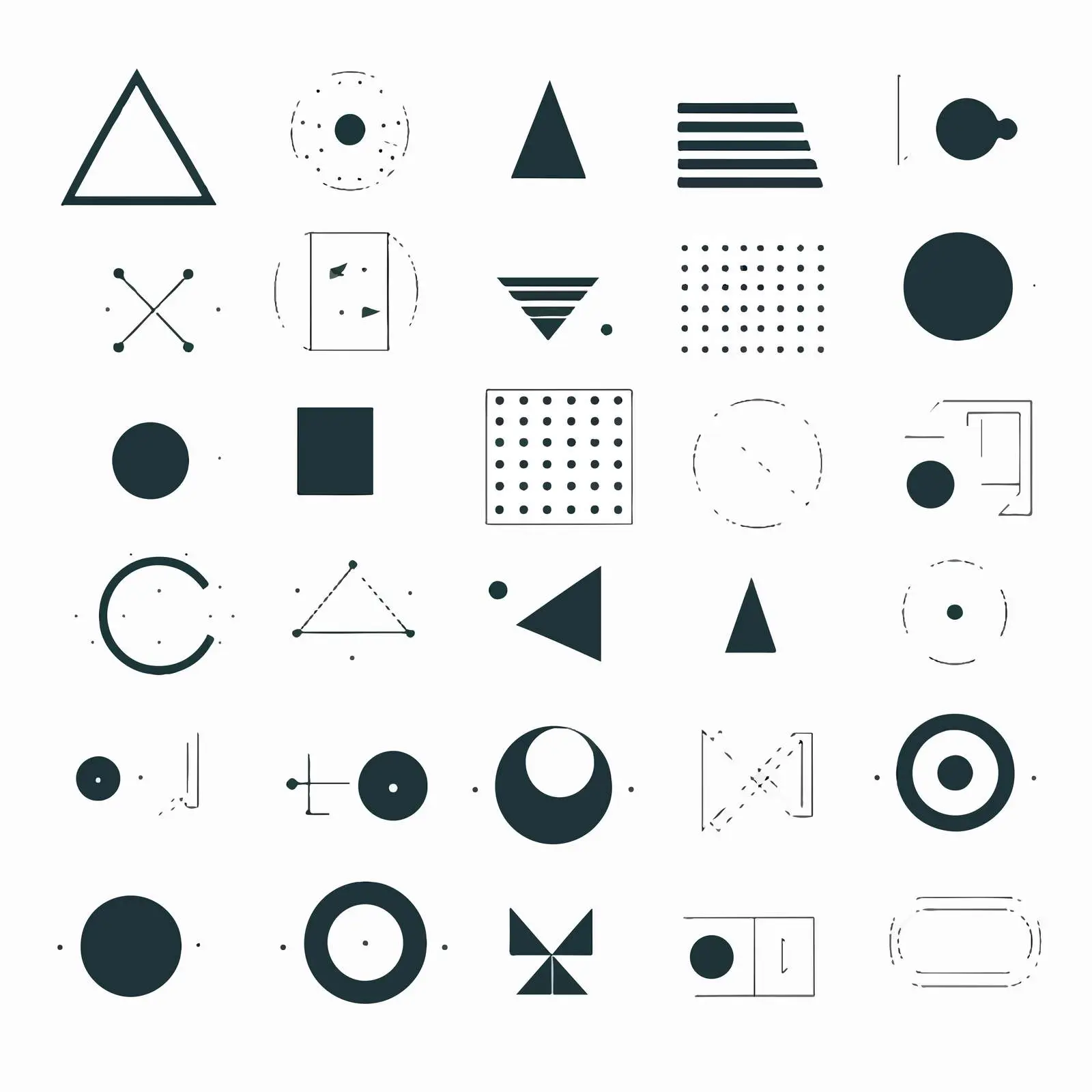 Geometric Shapes Set for Modern Design — free download from Dotvec