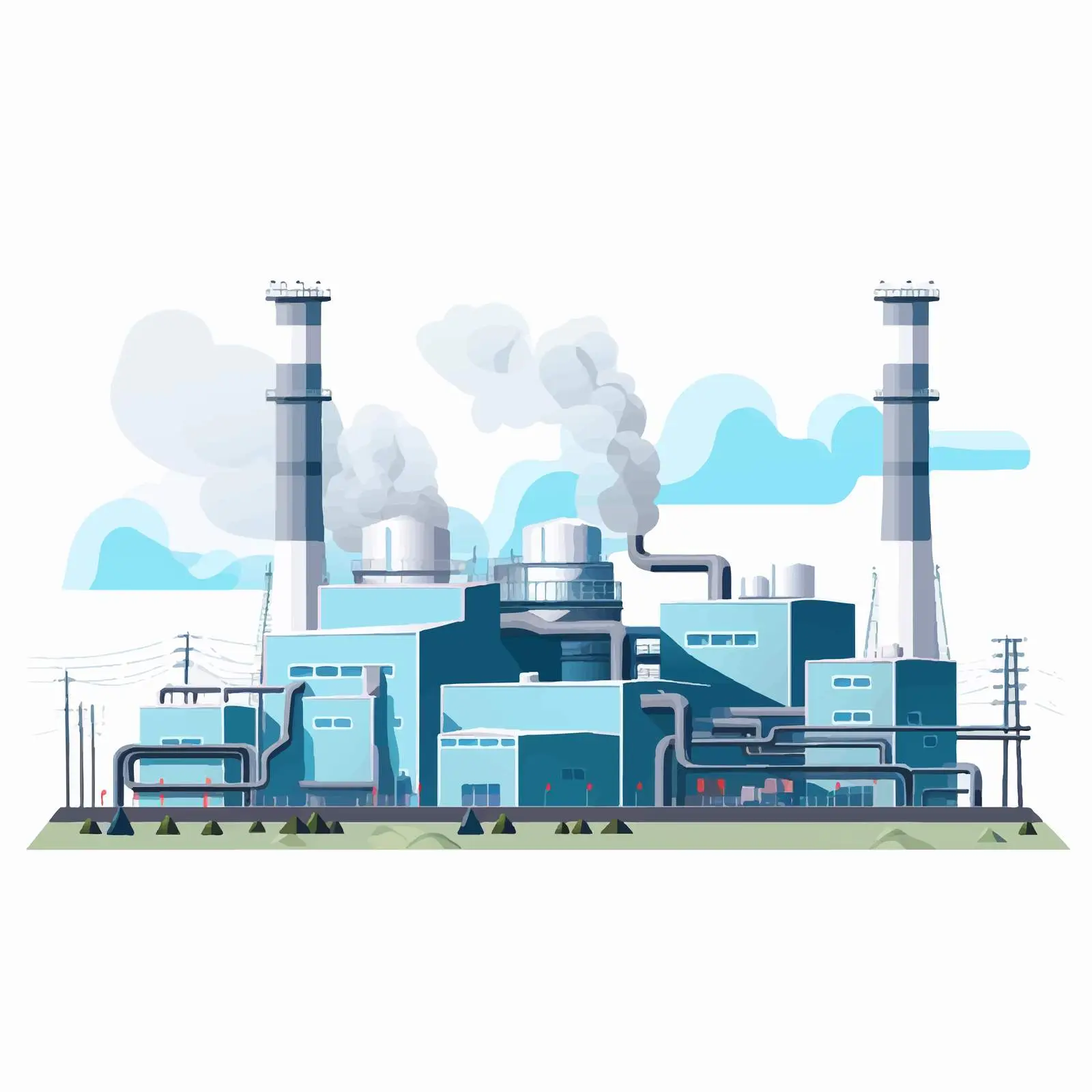 Geothermal Power Plant Electricity Generation – free grid image from Dotvec