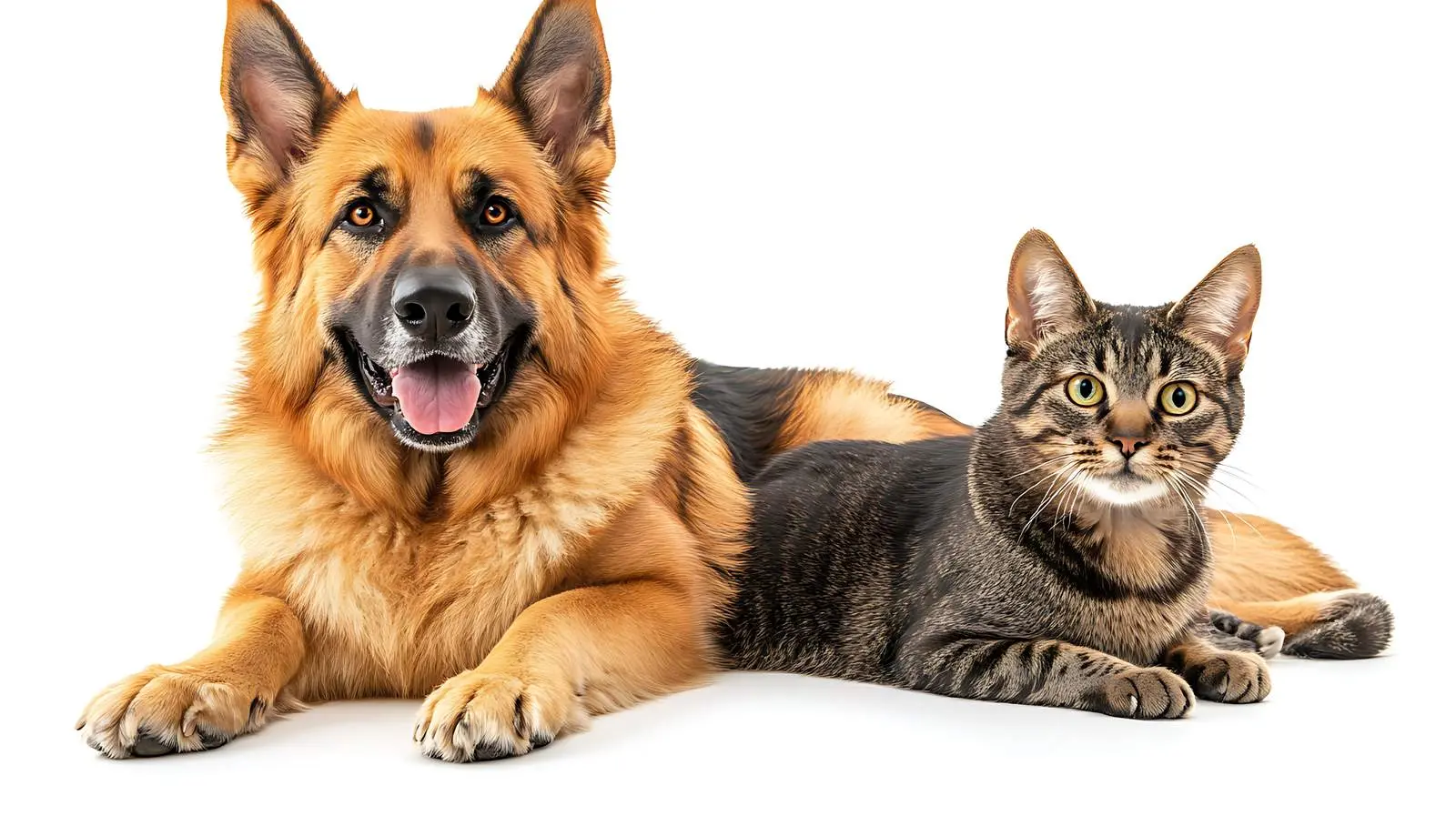 German Shepherd and Scottish Straight Together — free download from Dotvec