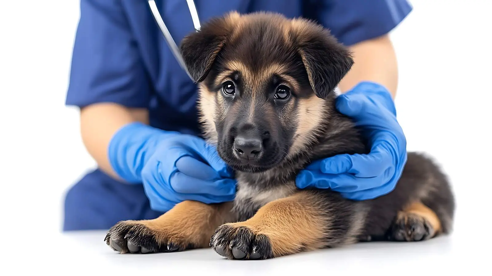 German Shepherd Puppy Veterinary Checkup — free download from Dotvec