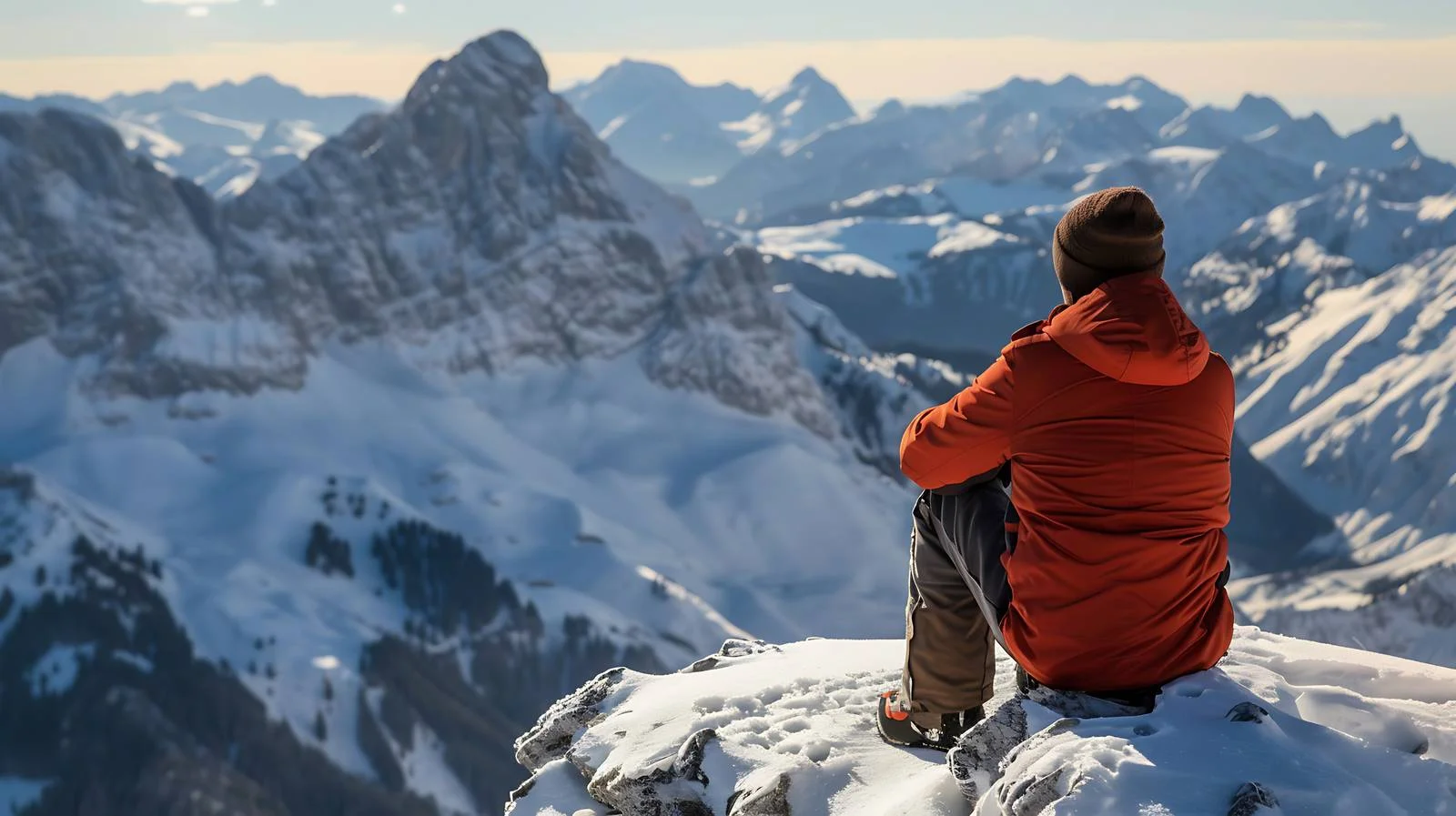 Winter Man Sitting in Bavaria — free download from Dotvec