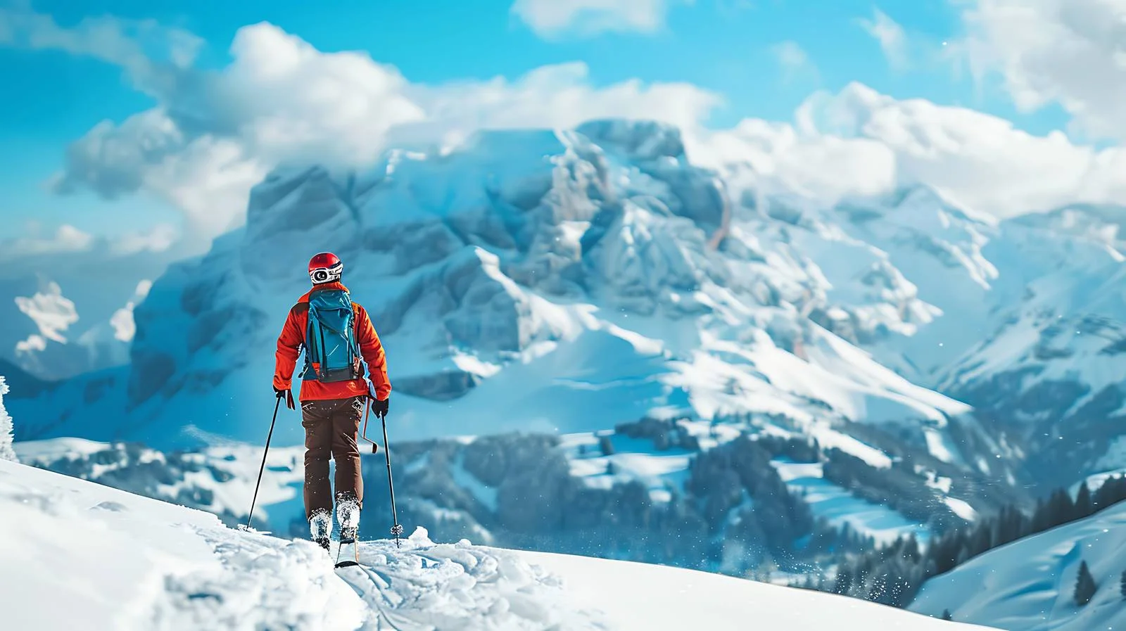 Ski Touring in Bavaria Winter Scene — free download from Dotvec