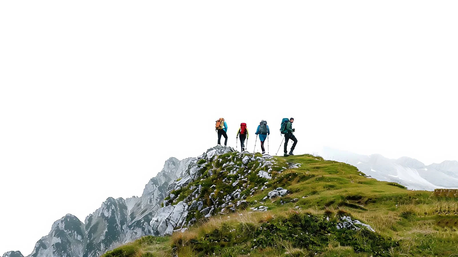 Hikers in Bavarian Alps — free download from Dotvec