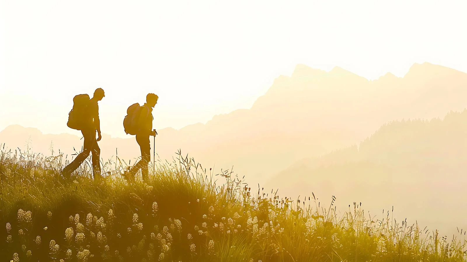 Exploring Bavarian Alps: Hikers Walking Together — free download from Dotvec