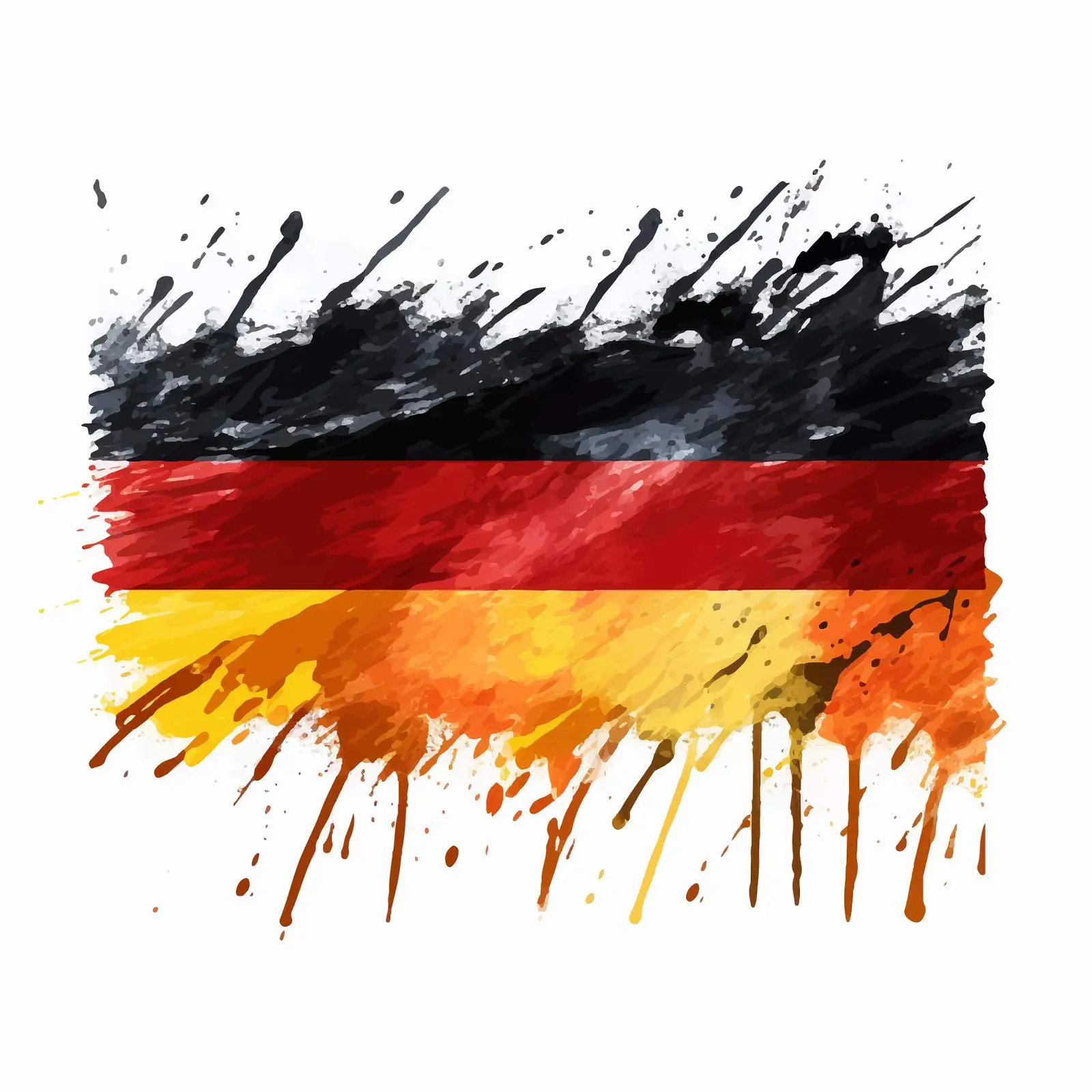 Grunge Germany Flag Acrylic Painting — free download from Dotvec